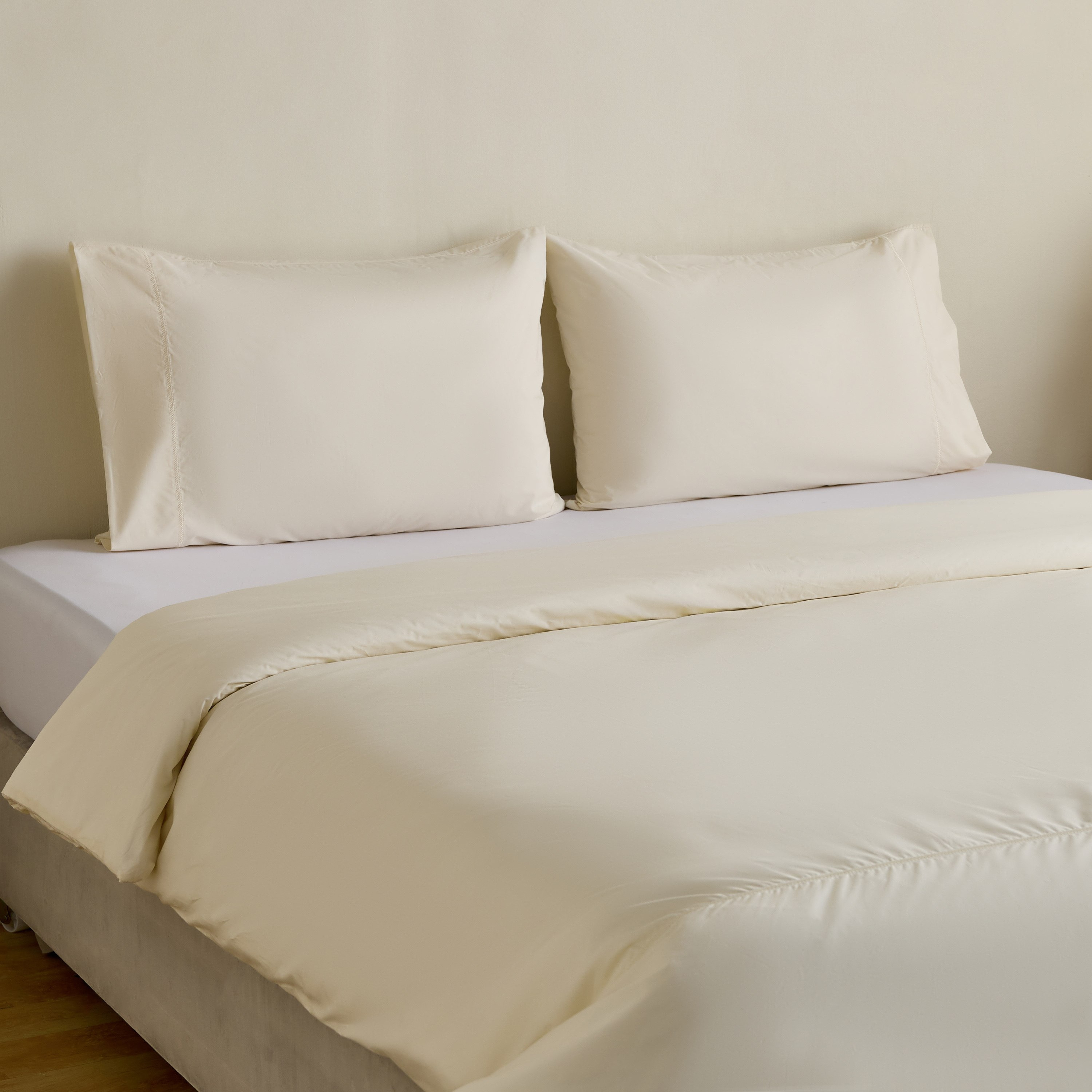 طقم غطاء لحاف سوبر كينج 3 قطع بيركال بعدد خيوط 300 من بورلي - 220x240 سم-hbxhomeware-hbxbedroom-image-1