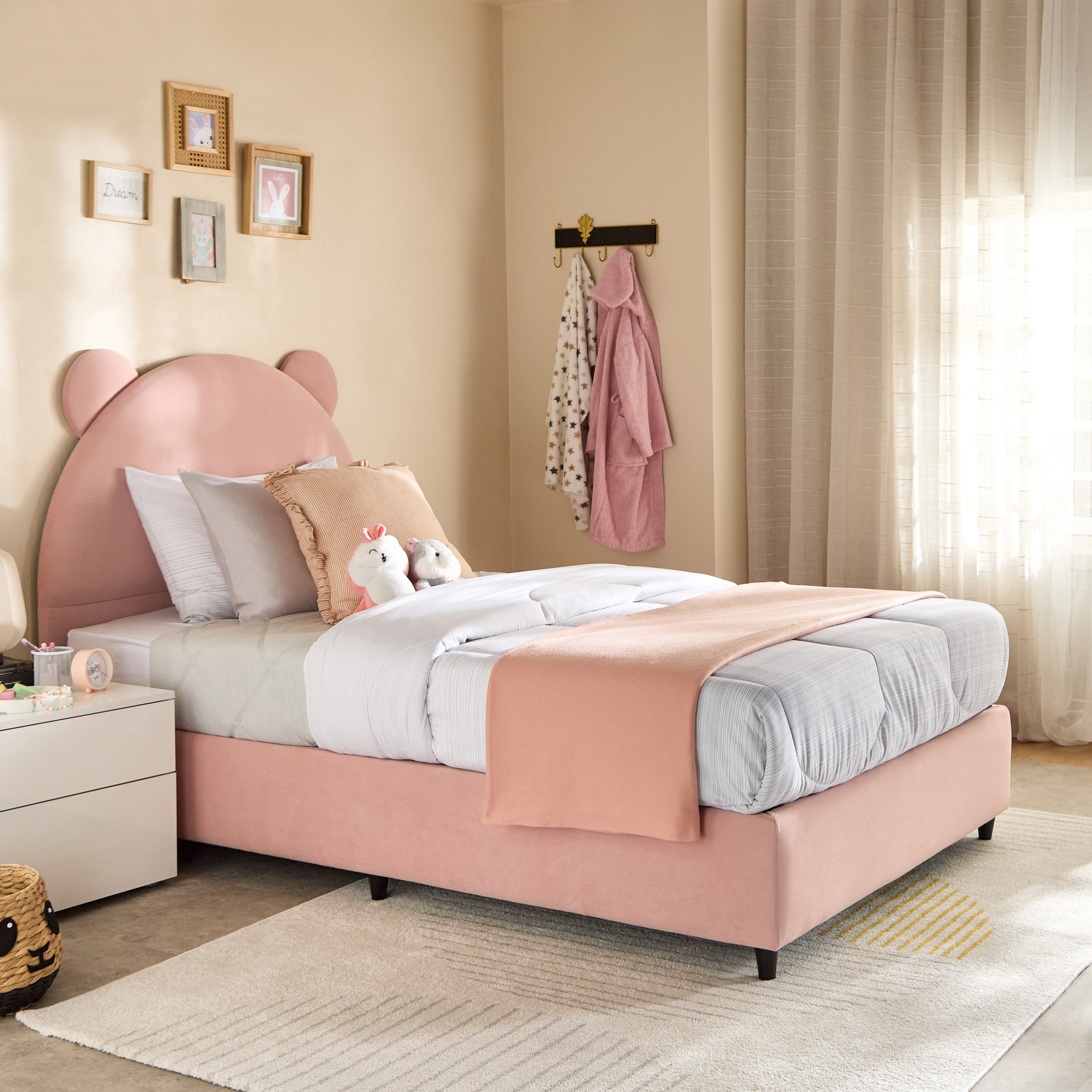 Ivory Upholstered Single Bed Base - 90x200 cm-PROMO_HB_UAE_HBX10_250526-image-6