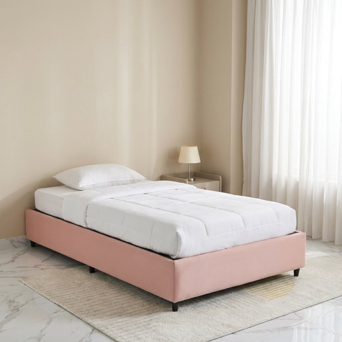 قاعدة سرير توين منجدة من أيفري - 120×200 سم-PROMO_HB_UAE_HBX10_250526-image-1