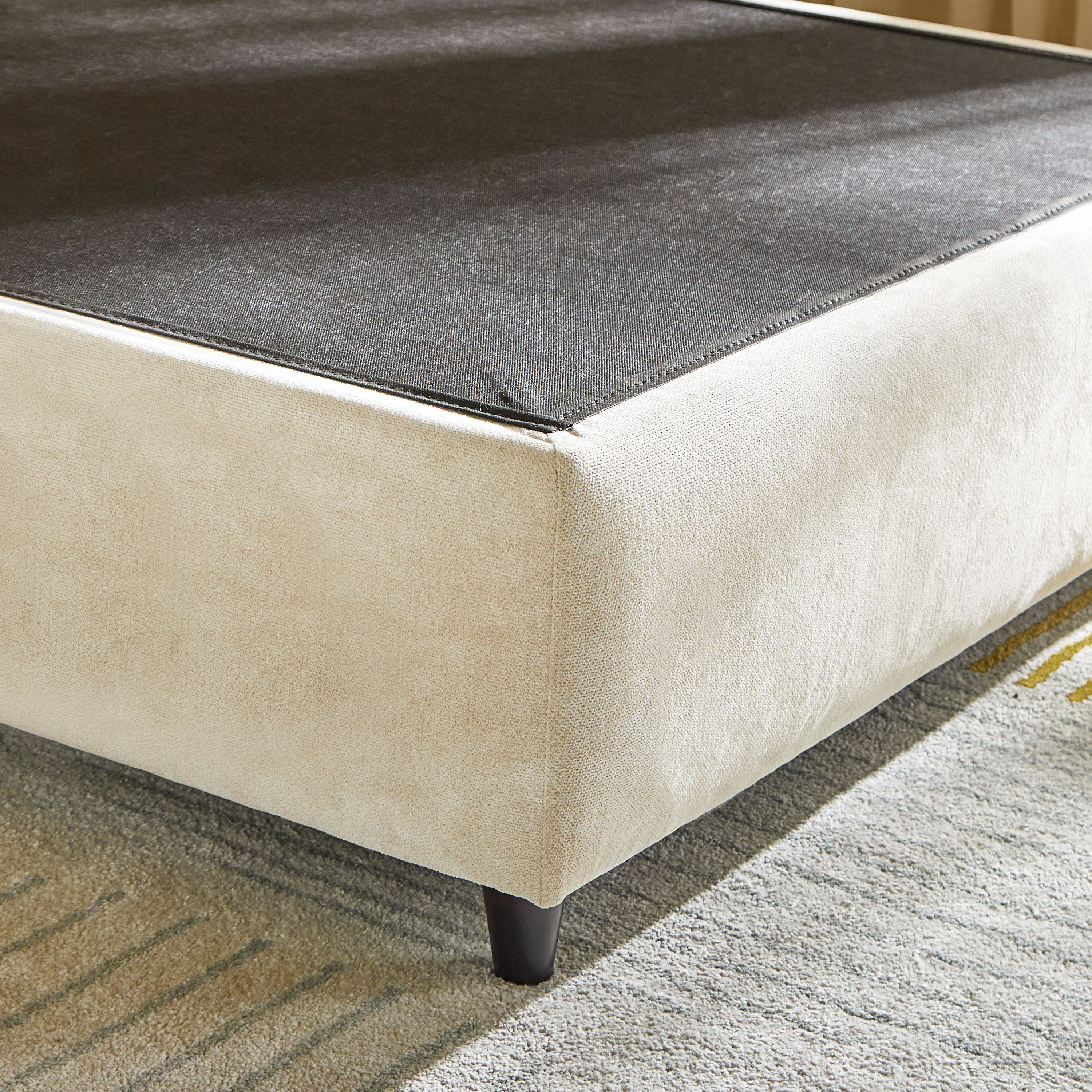 Ivory Upholstered Single Bed Base - 90x200 cm-PROMO_HB_UAE_HBX10_250526-image-4