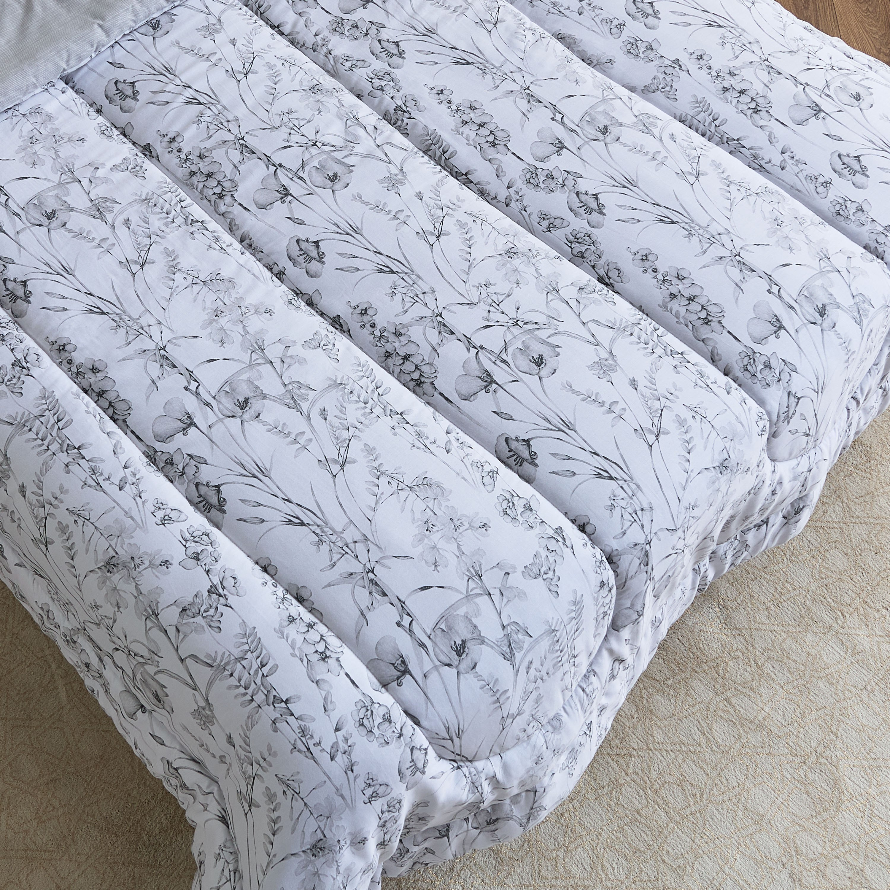 Houston Lilora Printed 5-Piece Cotton Twin BIAB Comforter Set - 160x220 cm-hbxhomeware-hbxdecorandfurnishings-image-4