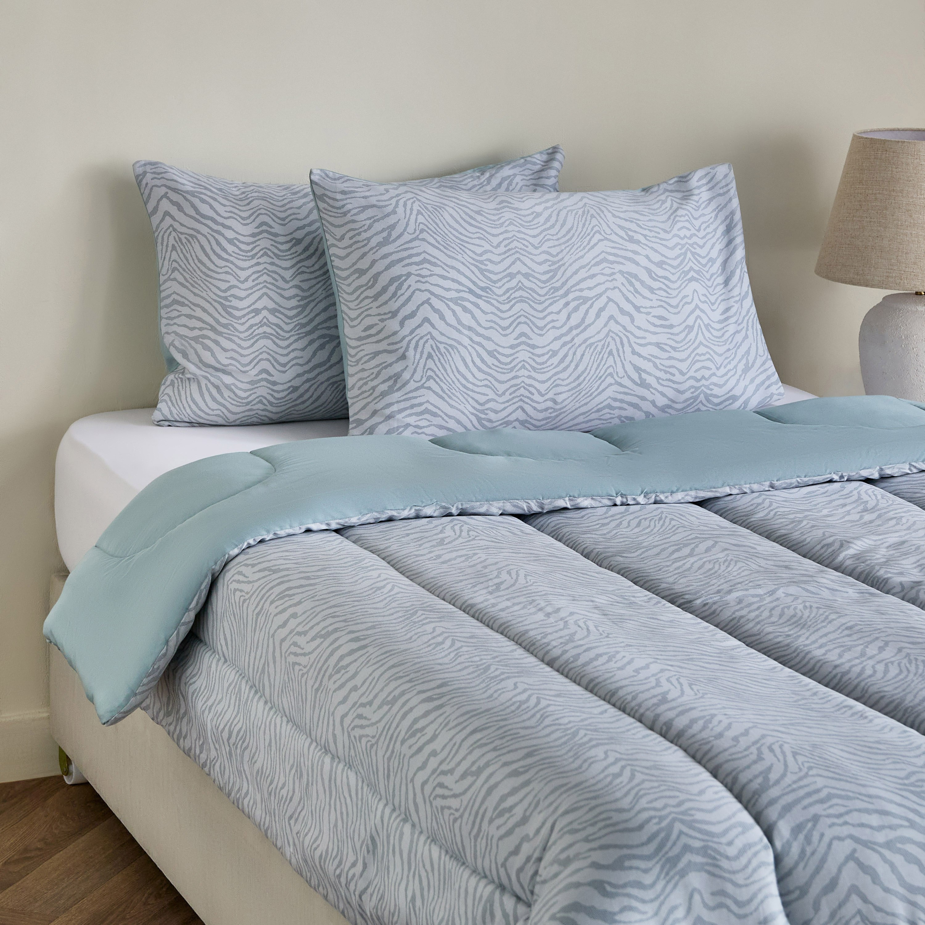 Houston Zenvy 3-Piece Printed Cotton Twin Comforter Set - 160x220 cm-hbxhomeware-hbxdecorandfurnishings-image-1