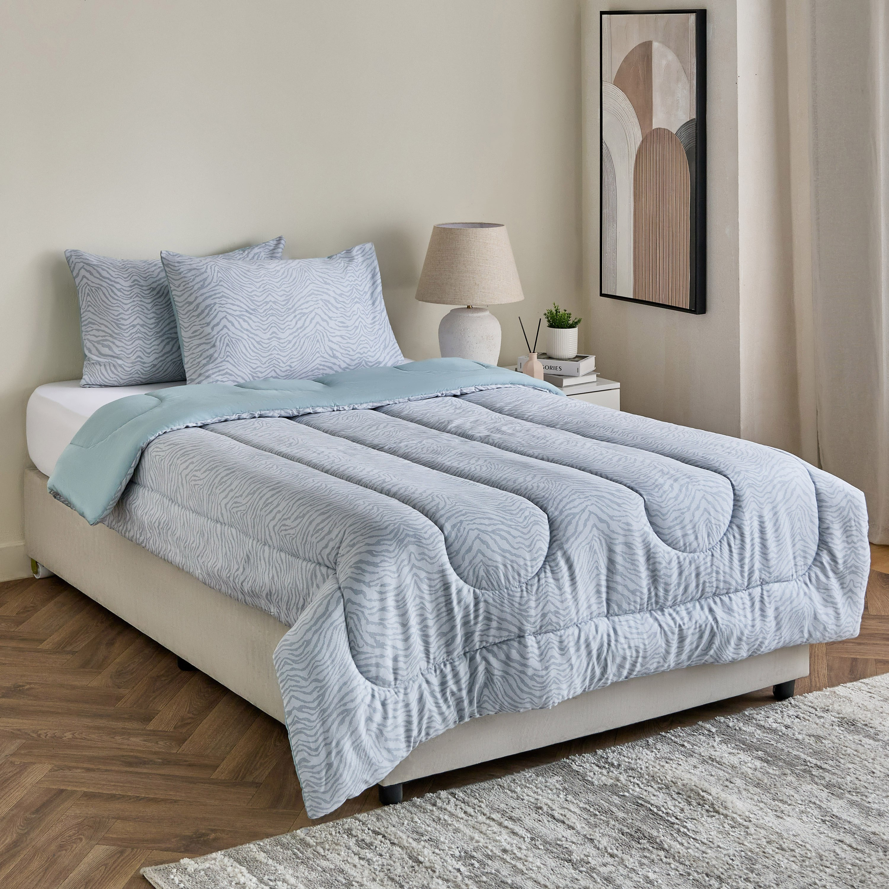 Houston Zenvy 3-Piece Printed Cotton Twin Comforter Set - 160x220 cm-hbxhomeware-hbxdecorandfurnishings-image-7