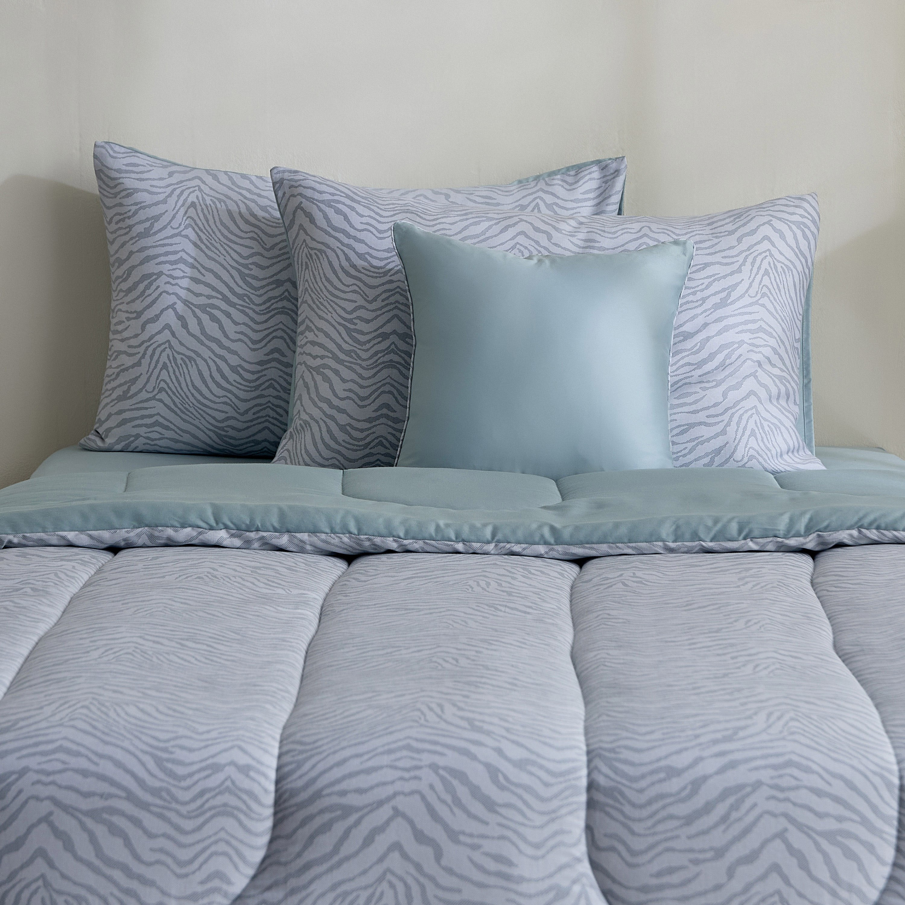 Houston Zenvy 5-Piece BIAB Printed Cotton Twin Comforter Set - 160x220 cm-hbxhomeware-hbxdecorandfurnishings-image-2