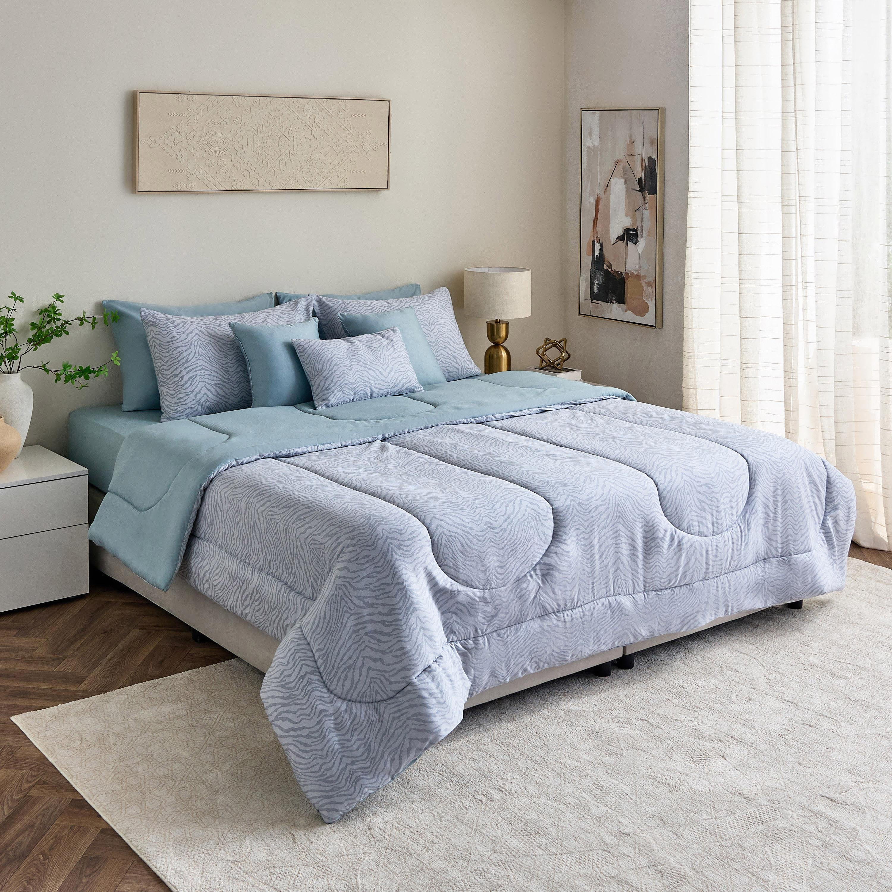 Houston Zenvy 9-Piece BIAB Printed Cotton Super King Comforter Set - 240x240 cm-hbxhomeware-hbxdecorandfurnishings-image-10