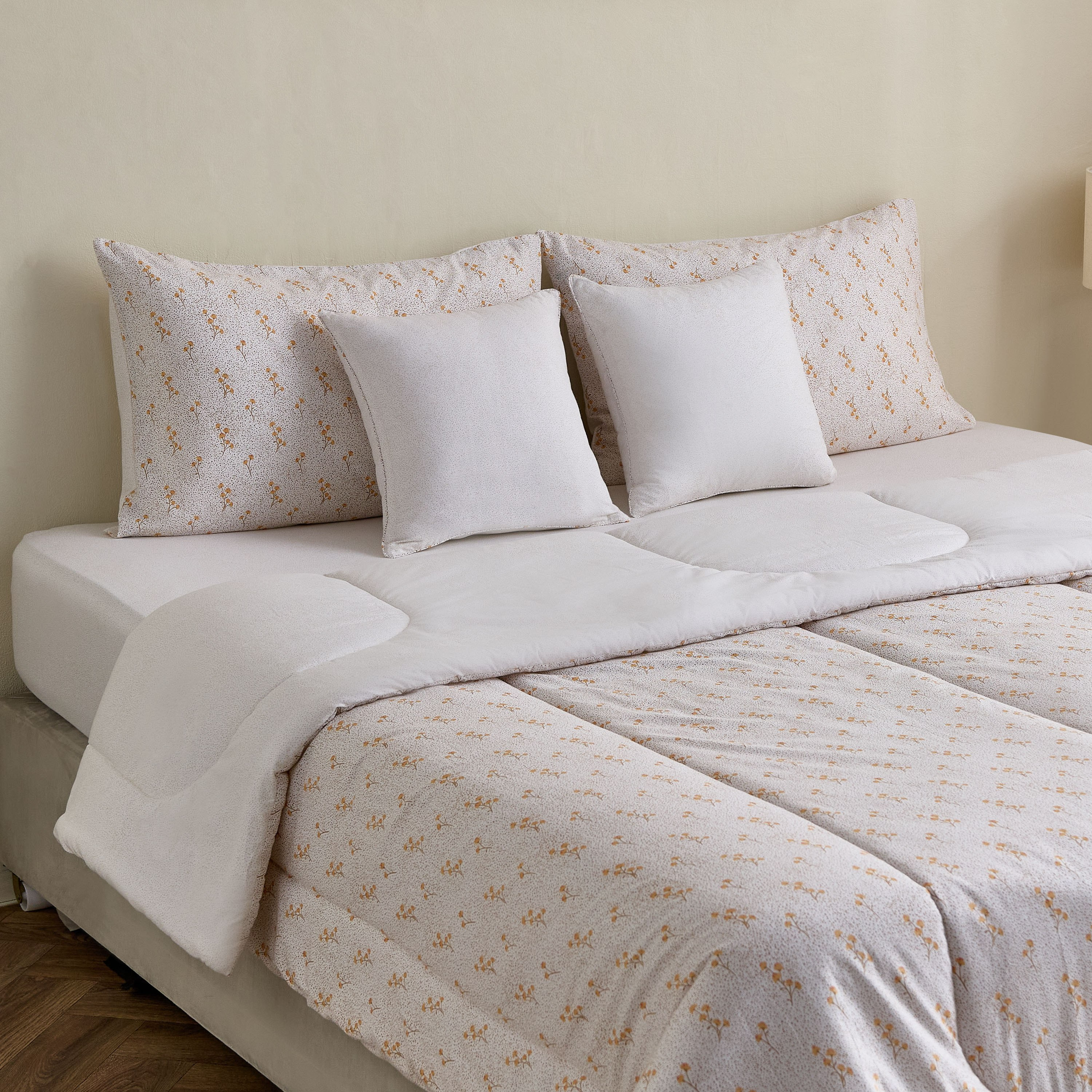 Madison Florine 5-Piece Cotton Printed Super King Comforter Set - 240x240 cm-hbxhomeware-hbxdecorandfurnishings-image-1