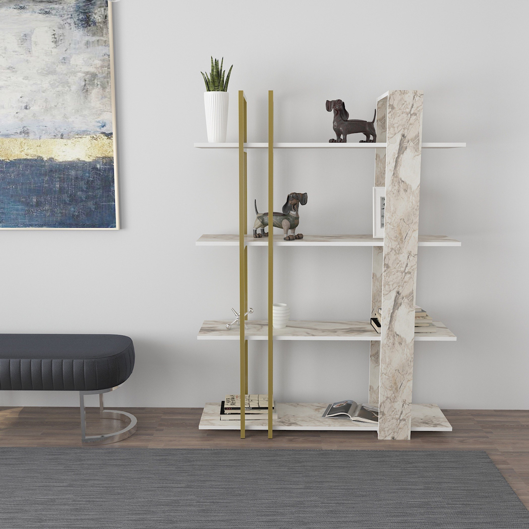 مكتبة بـ4 رفوف من مودوليكس ألفا-hbxfurniture-office-bookcases-image-2