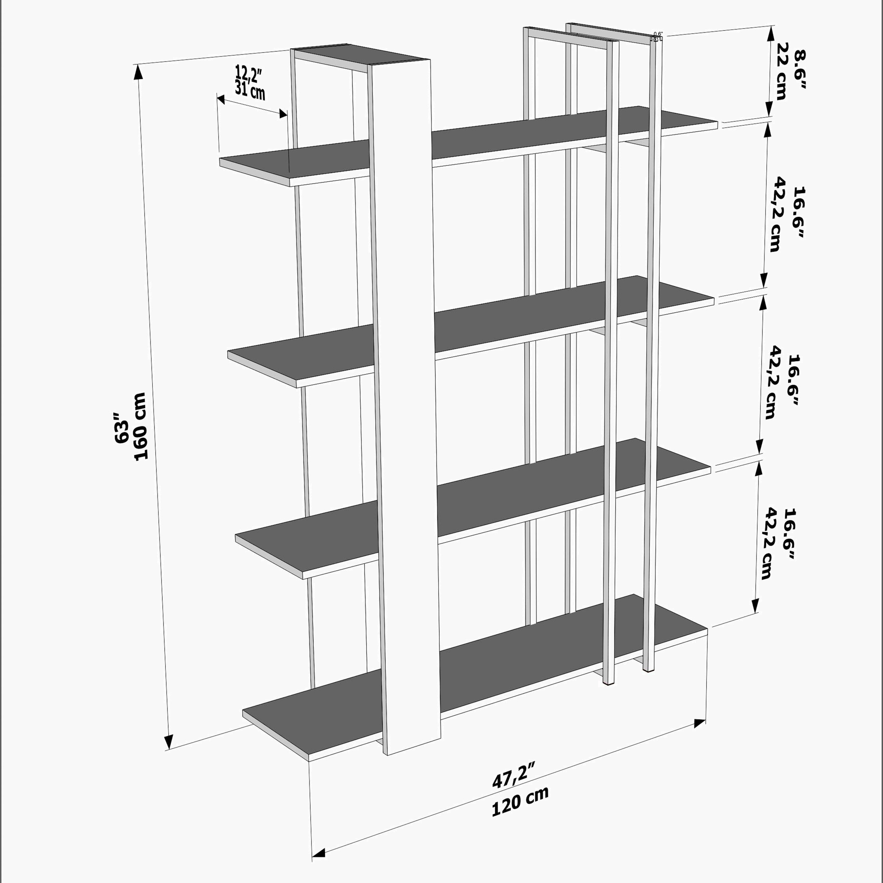 مكتبة بـ4 رفوف من مودوليكس ألفا-hbxfurniture-office-bookcases-image-7