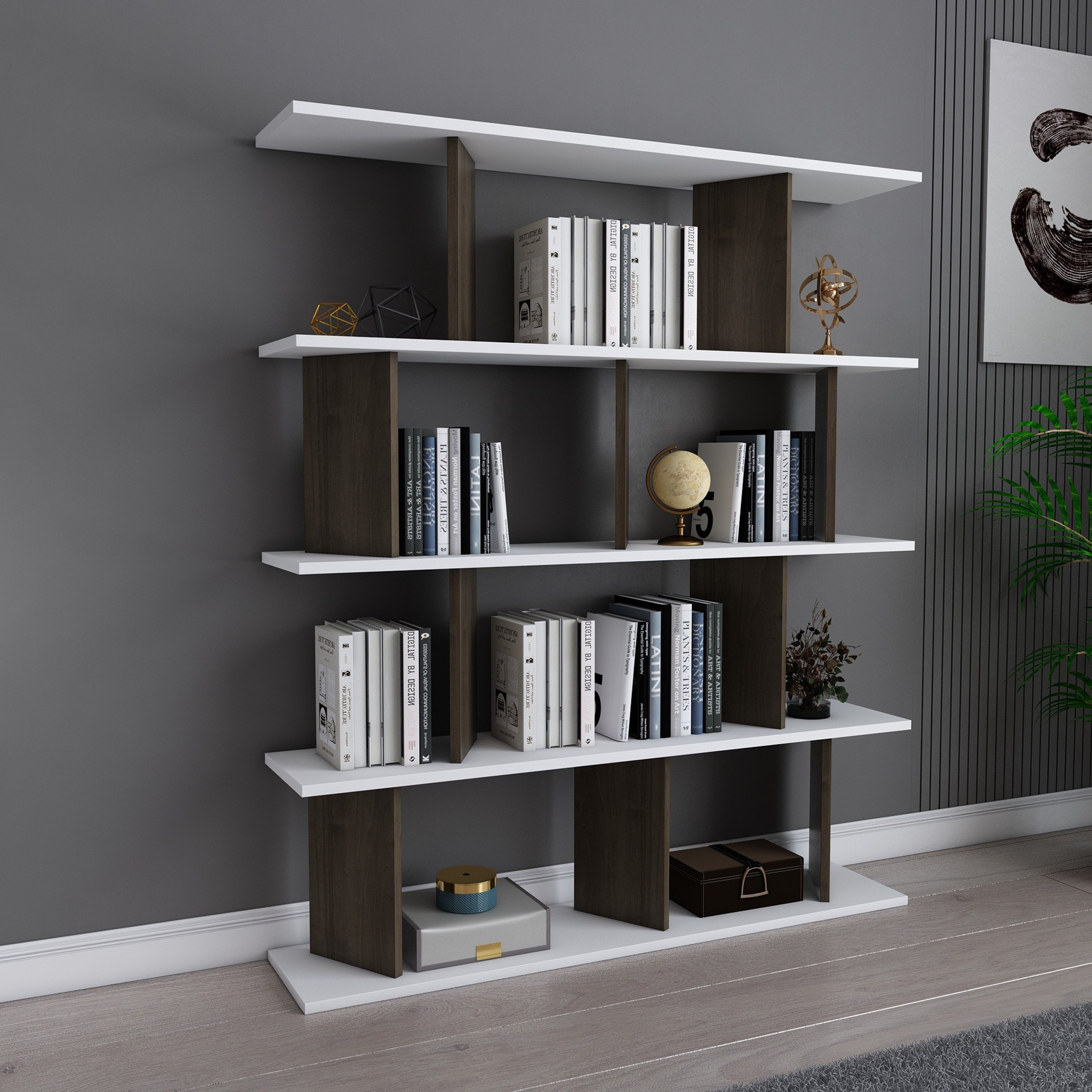 مكتبة بـ4 رفوف من مودوليكس تيلت-hbxfurniture-office-bookcases-image-1