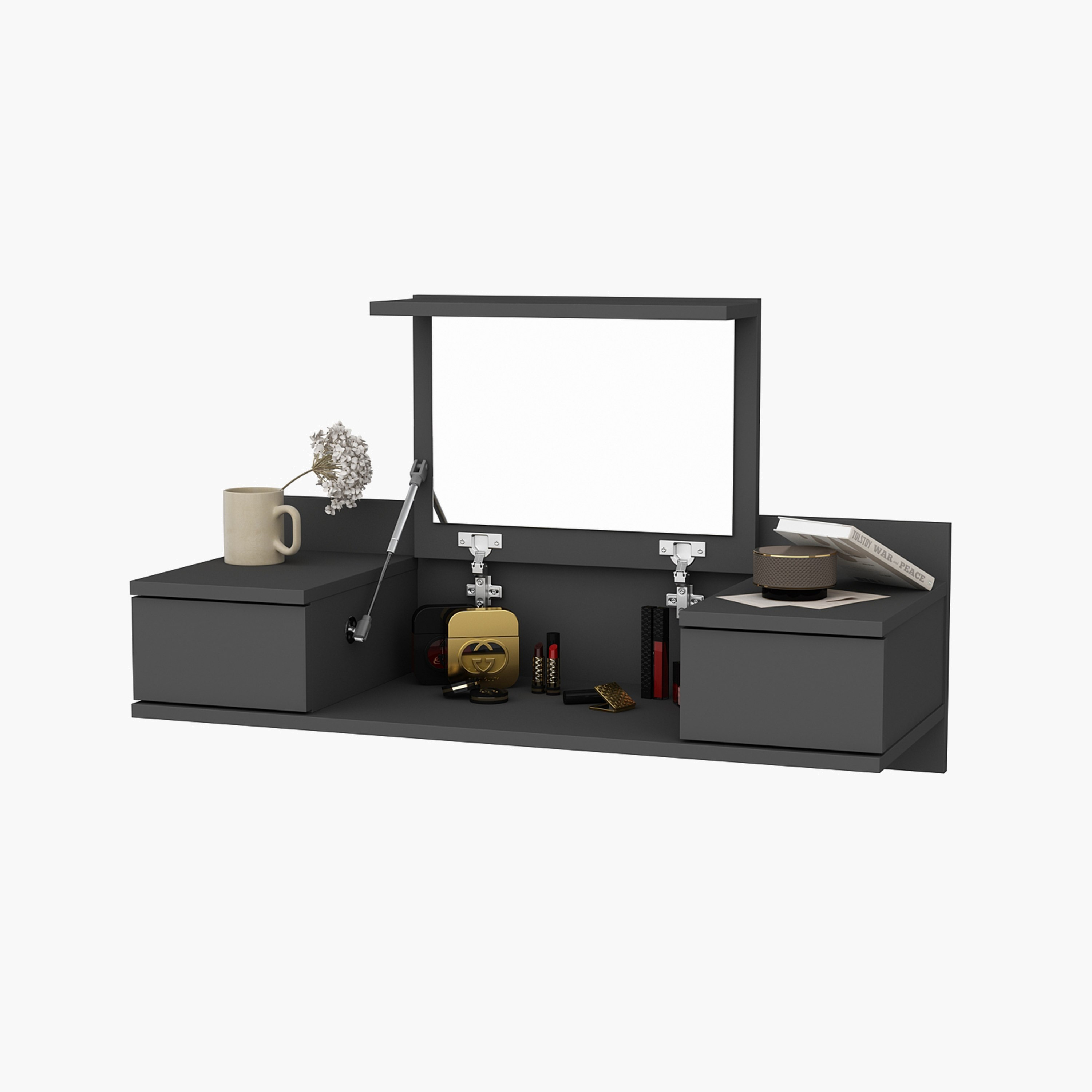 Modulix Drax Wall Mounted 2-Drawer Console Dresser with Mirror-hbxfurniture-bedroom-dressersandmirrors-image-5