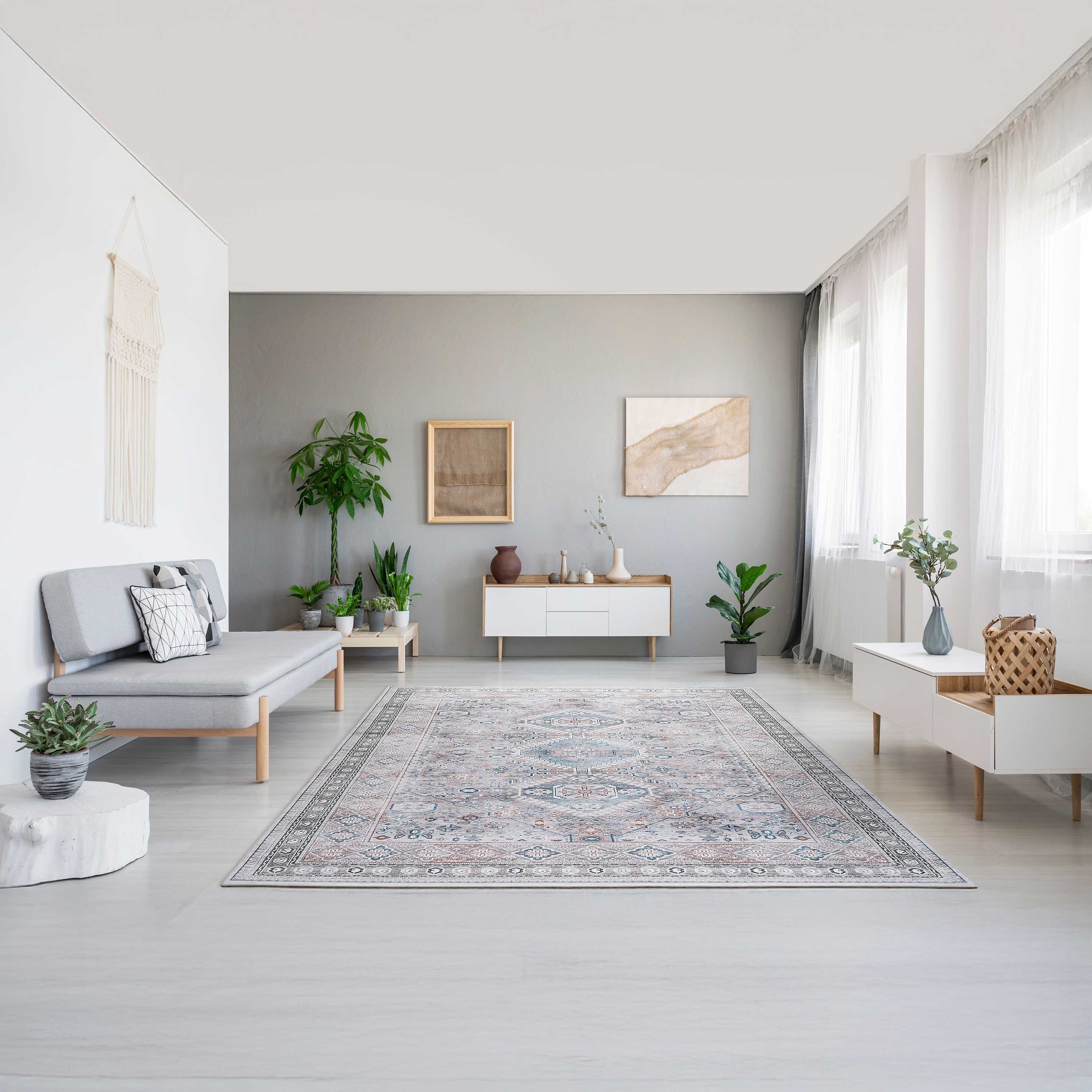 Ontario Barnet Printed Flannel Rug - 200x300 cm-hbxdecorandfurnishings-floorcoverings-rugs-image-1