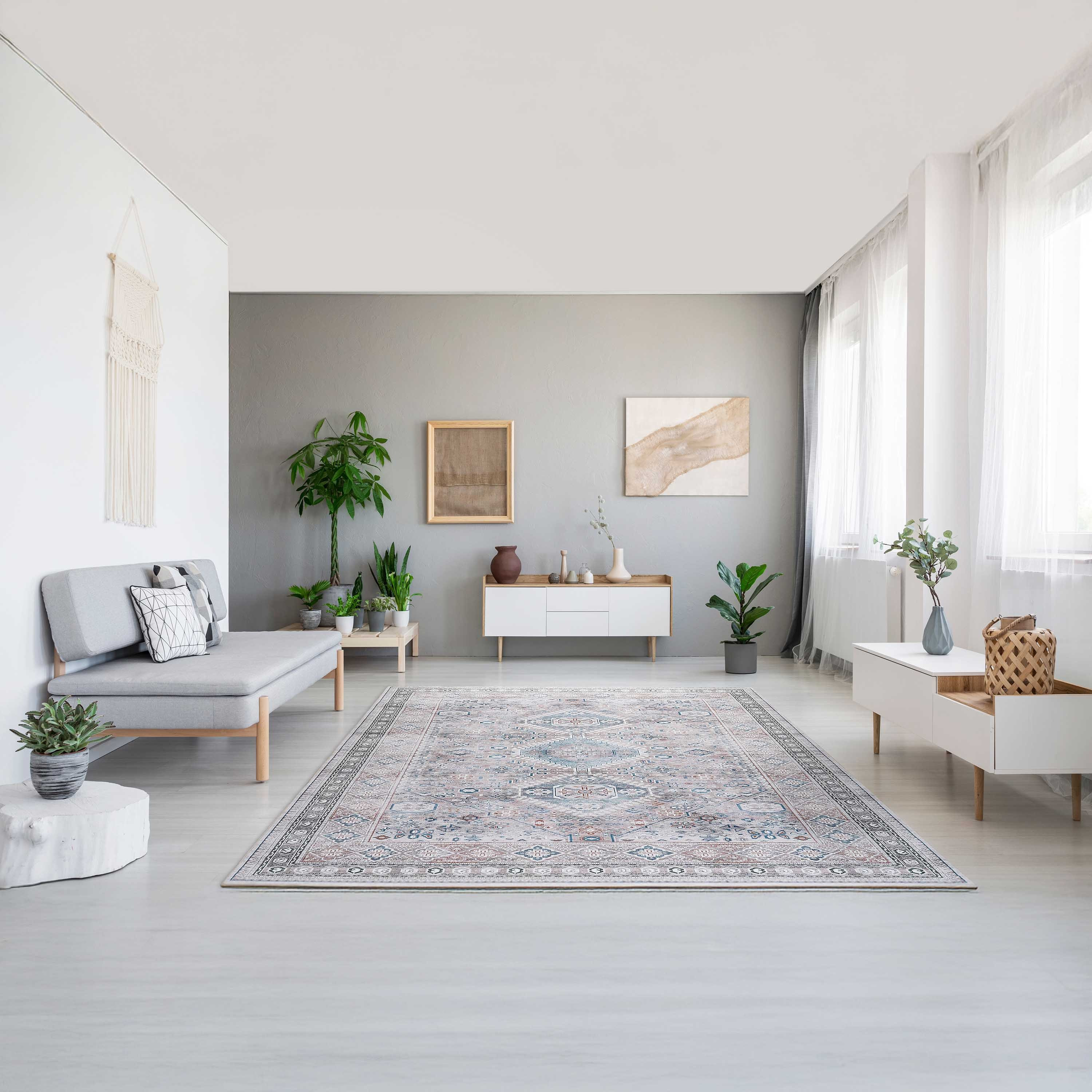 Ontario Barnet Printed Flannel Rug - 250x360 cm-hbxdecorandfurnishings-floorcoverings-rugs-image-1