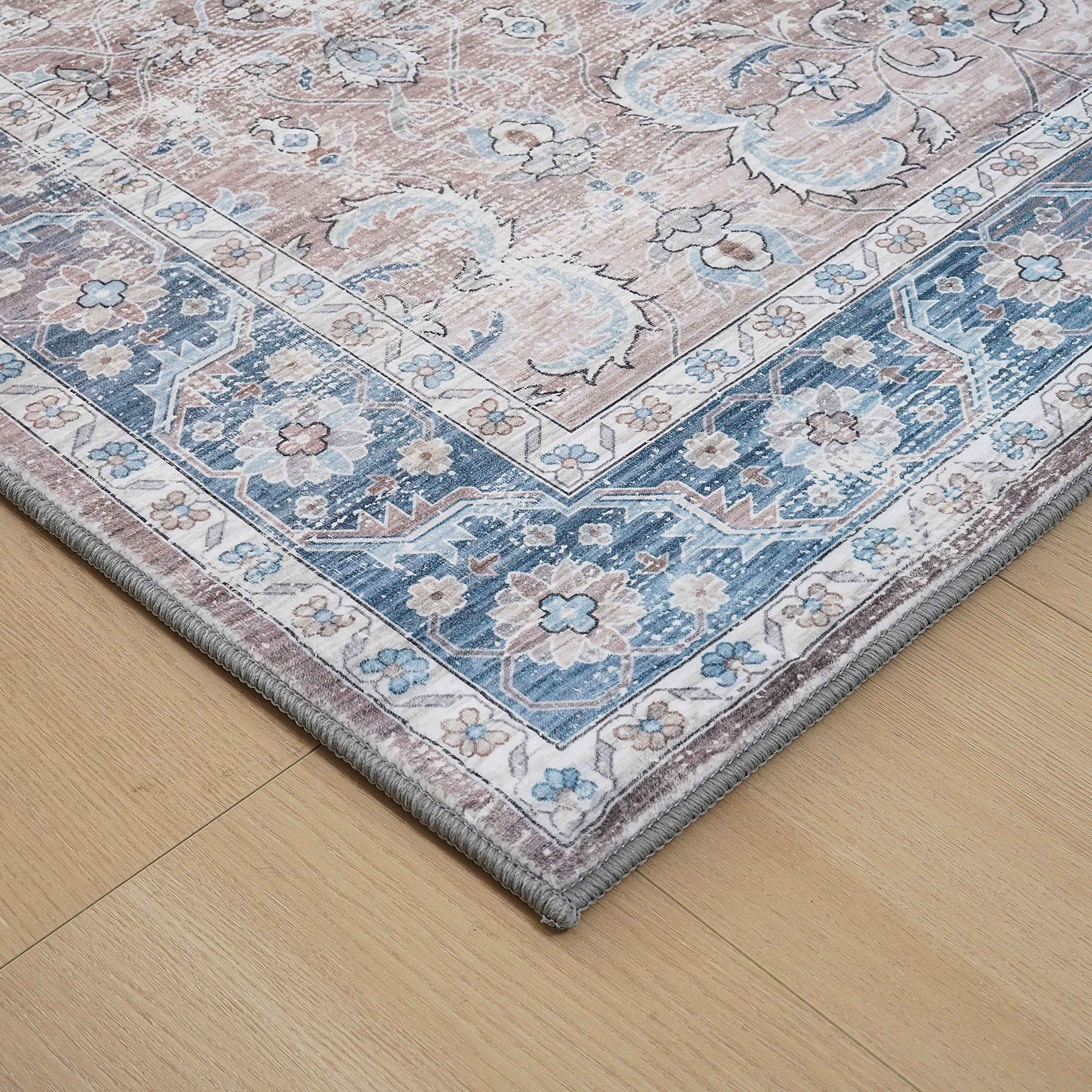Ontario Aida Stripes Printed Flannel Rug - 110x160 cm-hbxdecorandfurnishings-floorcoverings-rugs-image-2