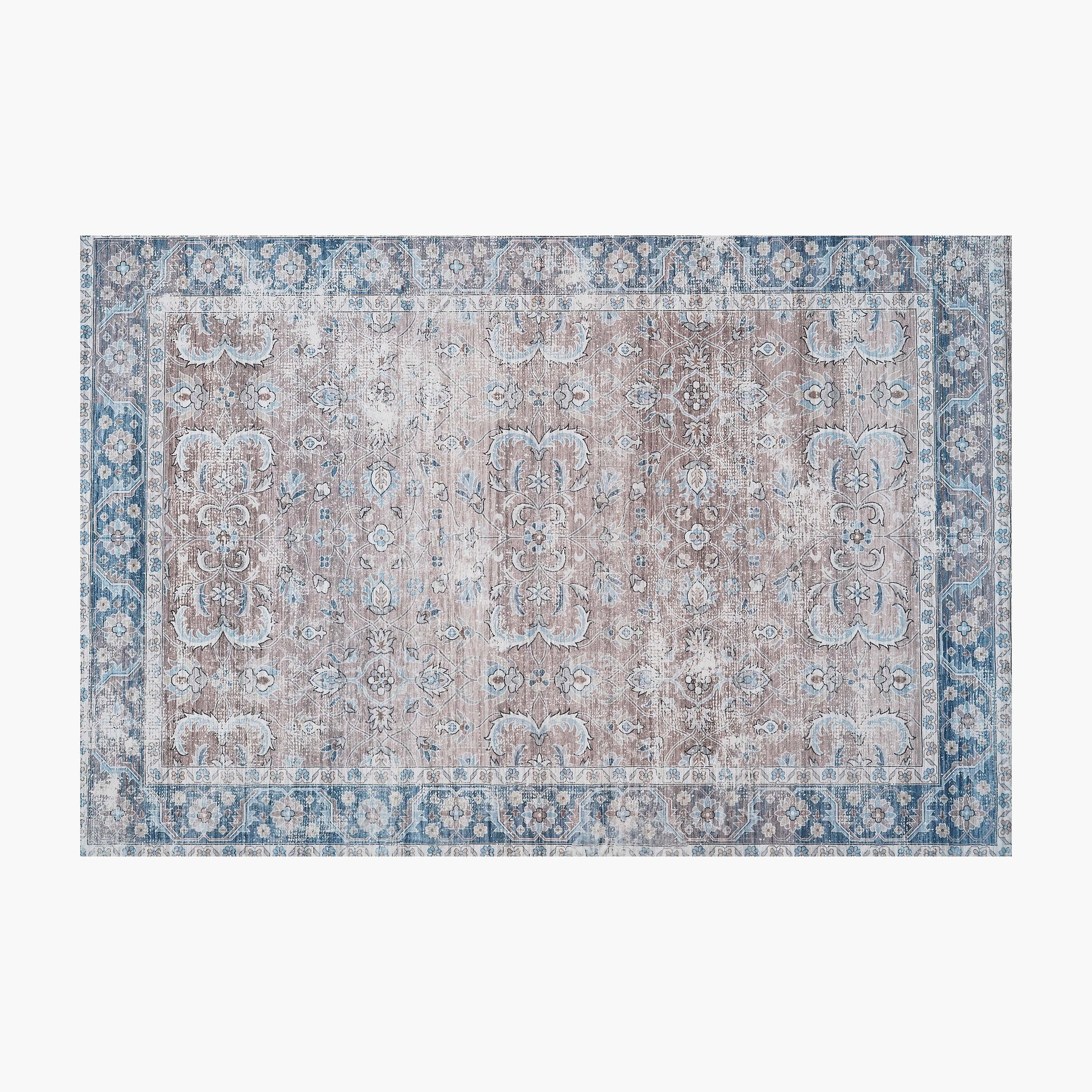 Ontario Aida Stripes Printed Flannel Rug - 110x160 cm-hbxdecorandfurnishings-floorcoverings-rugs-image-5