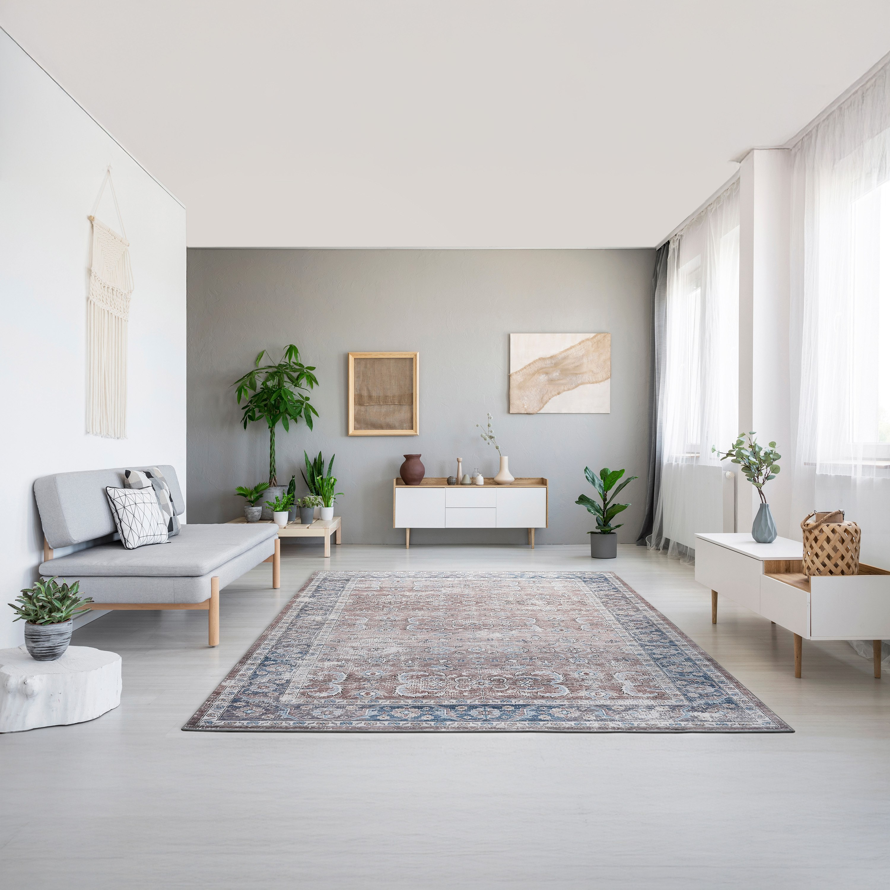 سجادة فلانيل بطبعات عايدة من أونتاريو - 250x360 سم-hbxdecorandfurnishings-floorcoverings-rugs-image-1