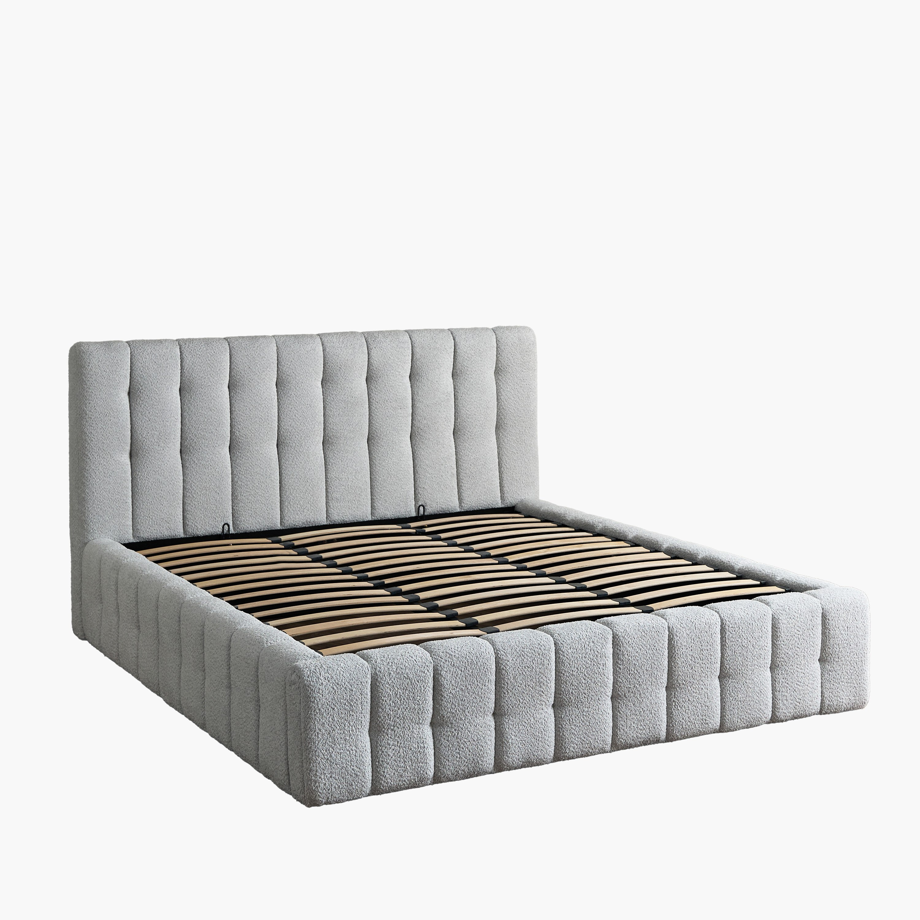 Island Stonia Upholstered Queen Hydraulic Storage Bed - 160x200 cm-hbxbedroom-bedsandbedsets-beds-queen-image-11
