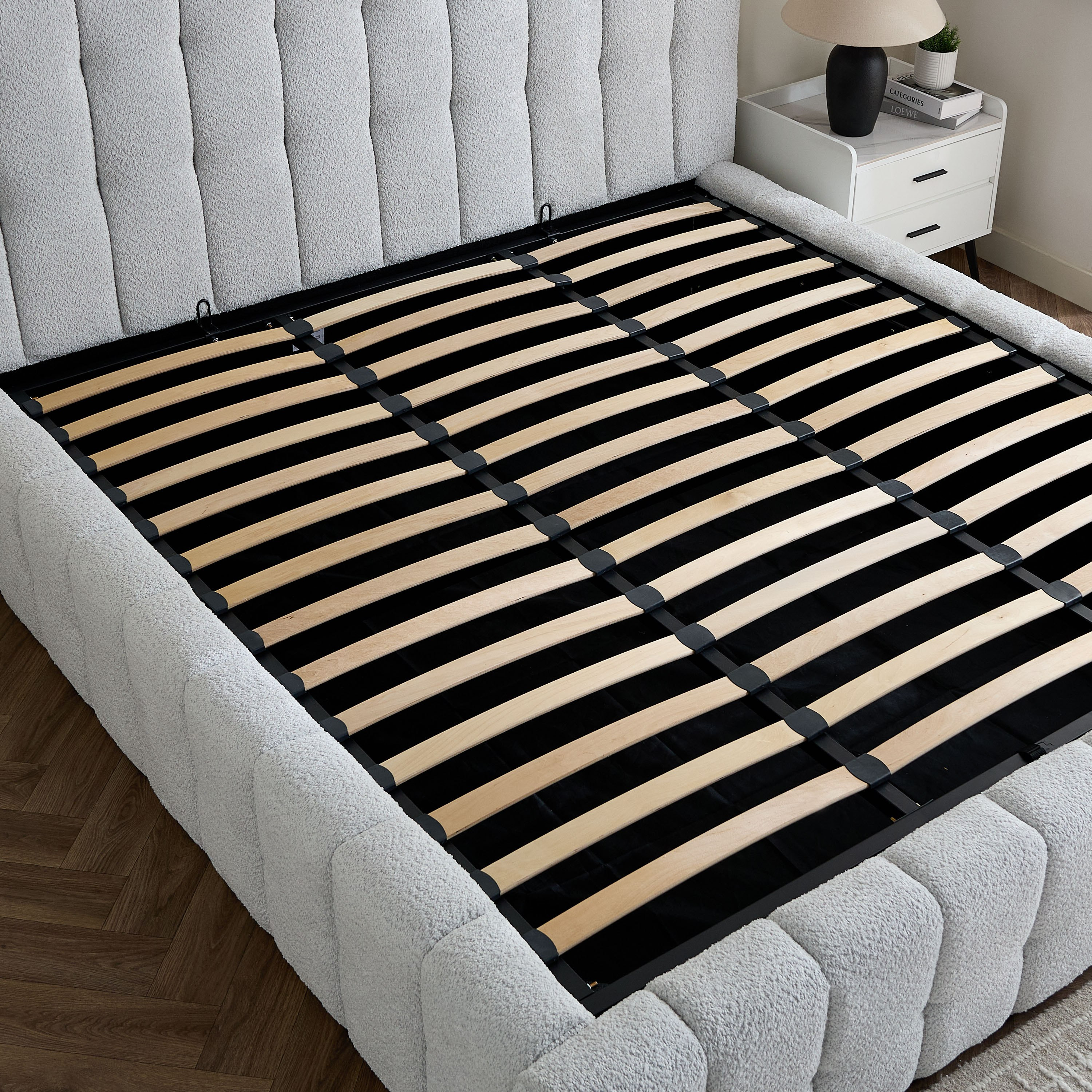 Island Stonia Upholstered Queen Hydraulic Storage Bed - 160x200 cm-hbxbedroom-bedsandbedsets-beds-queen-image-8