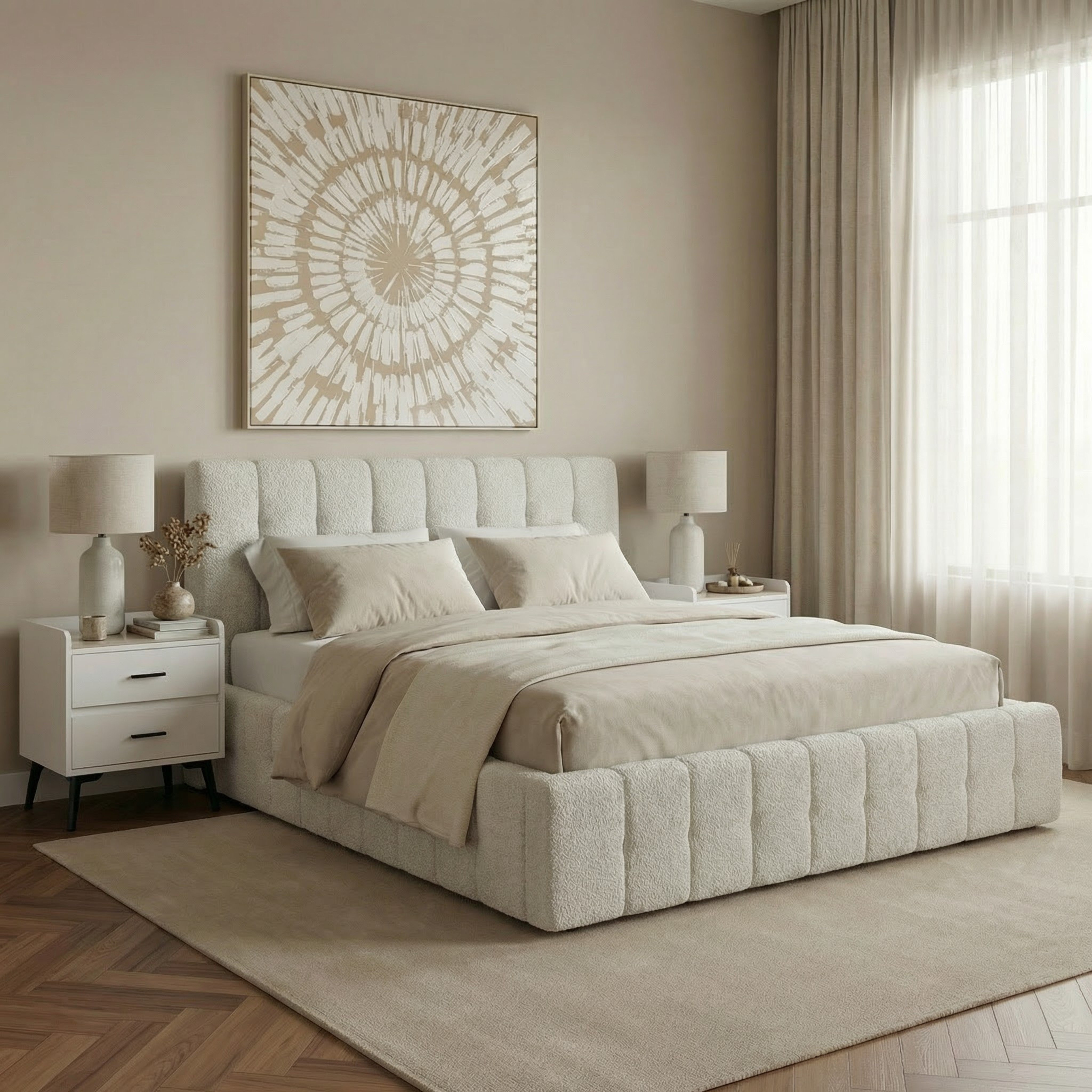 Island Stonia Upholstered King Bed - 180x200 cm-hbxfurniture-bedsandbedsets-beds-king-image-5