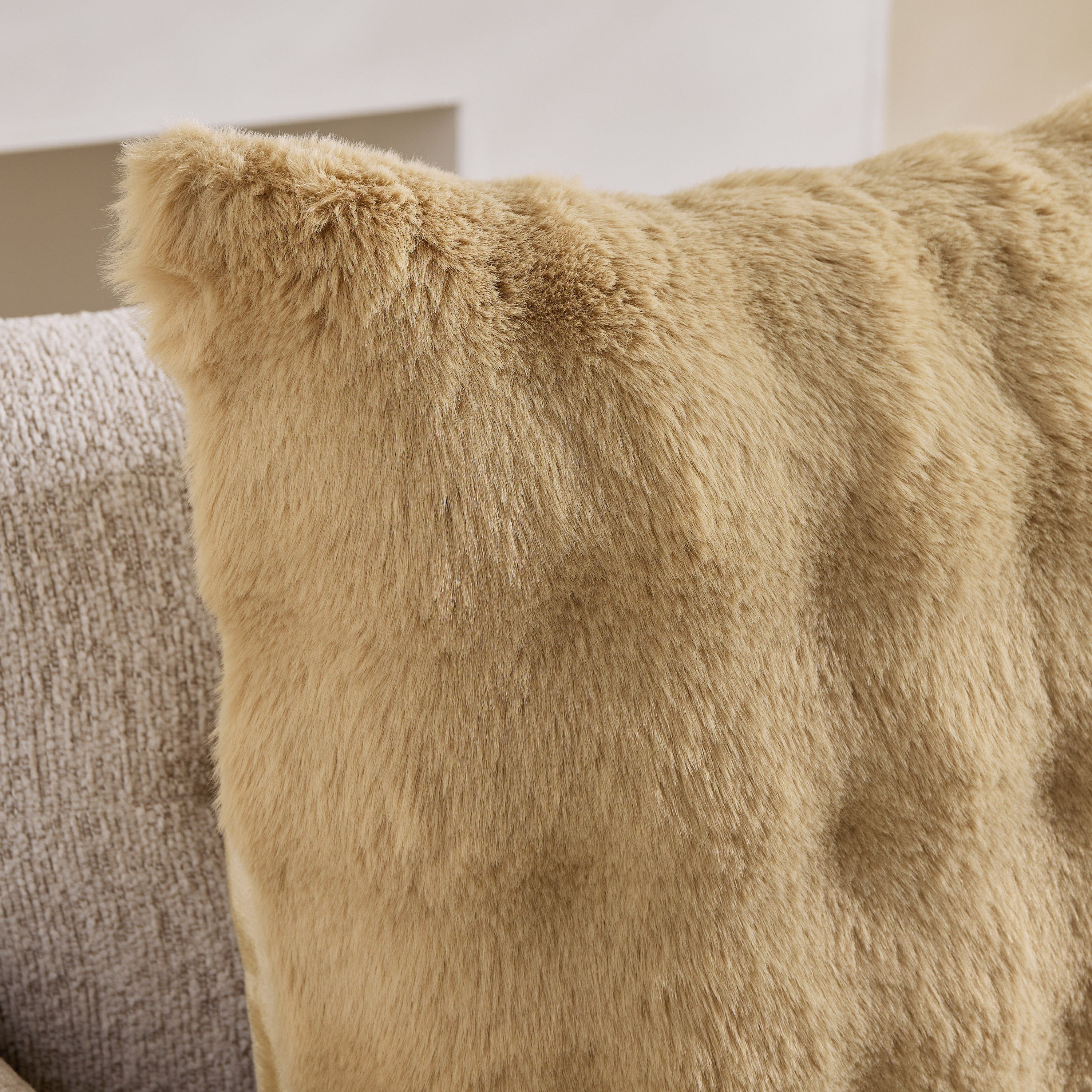 Ness 2-Side Brushed Bubble Faux Fur Filled Cushion - 50x50 cm-hbxlivingroom-furnishings-cushionsandcovers-filledcushions-image-6