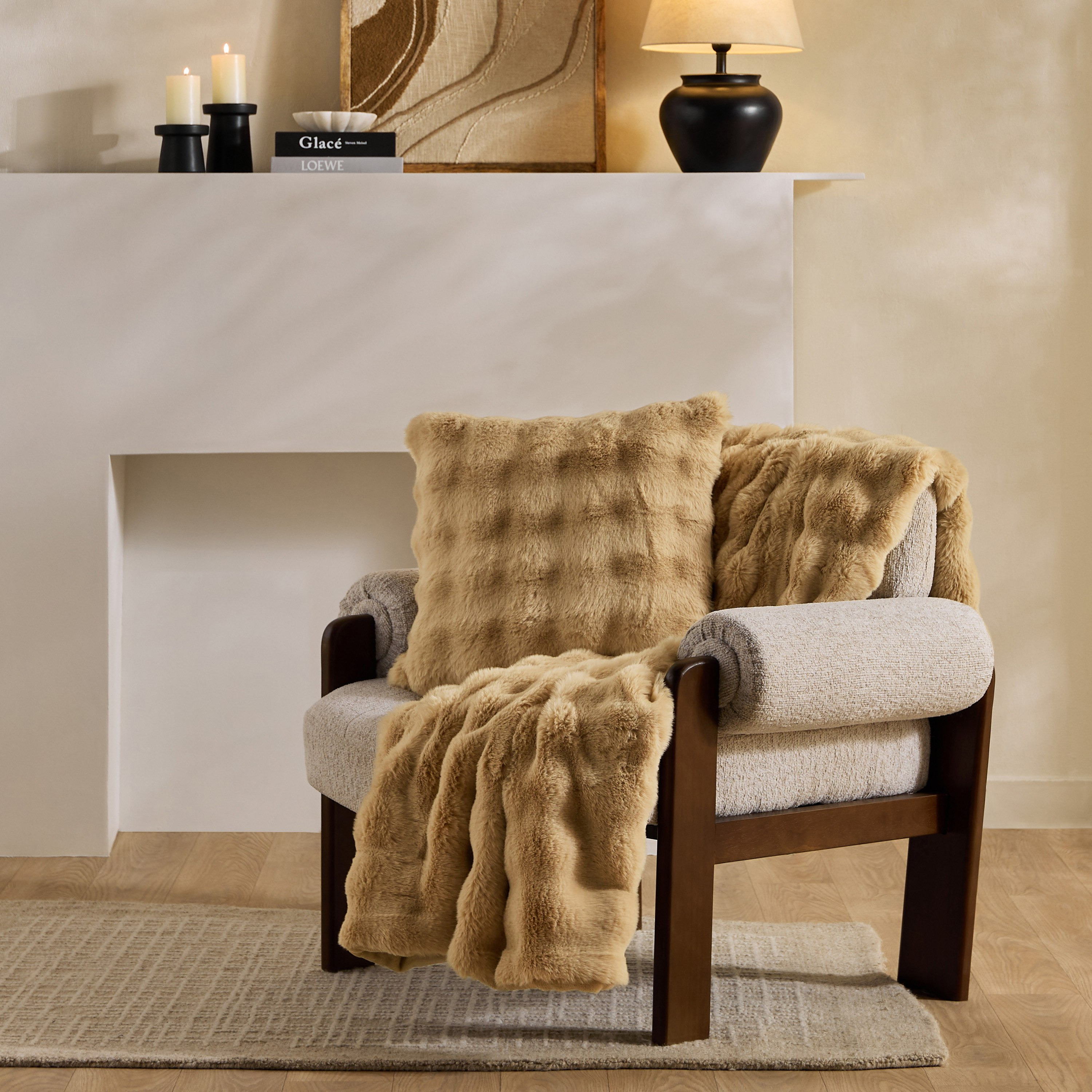 Ness 2-Side Brushed Bubble Faux Fur Filled Cushion - 50x50 cm-hbxlivingroom-furnishings-cushionsandcovers-filledcushions-image-8