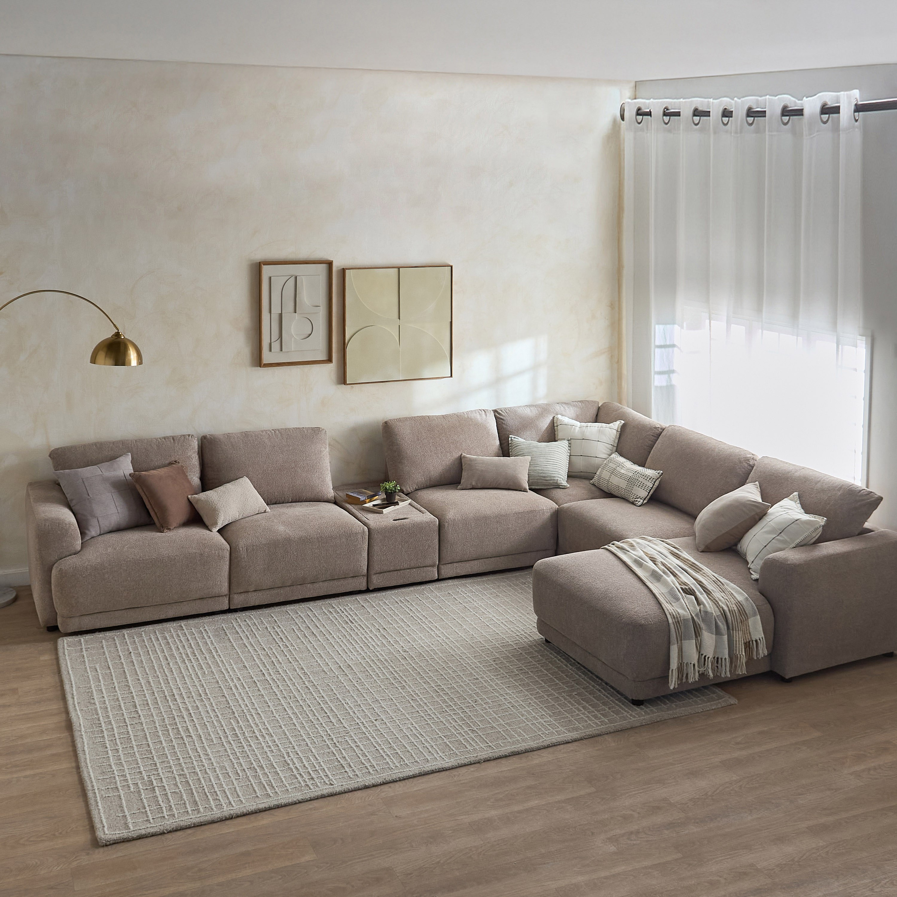 كنبة استرخاء قماش بذراع أيمن من فليكسا-hbxlivingroom-sofasandarmchairs-modularsofas-image-11