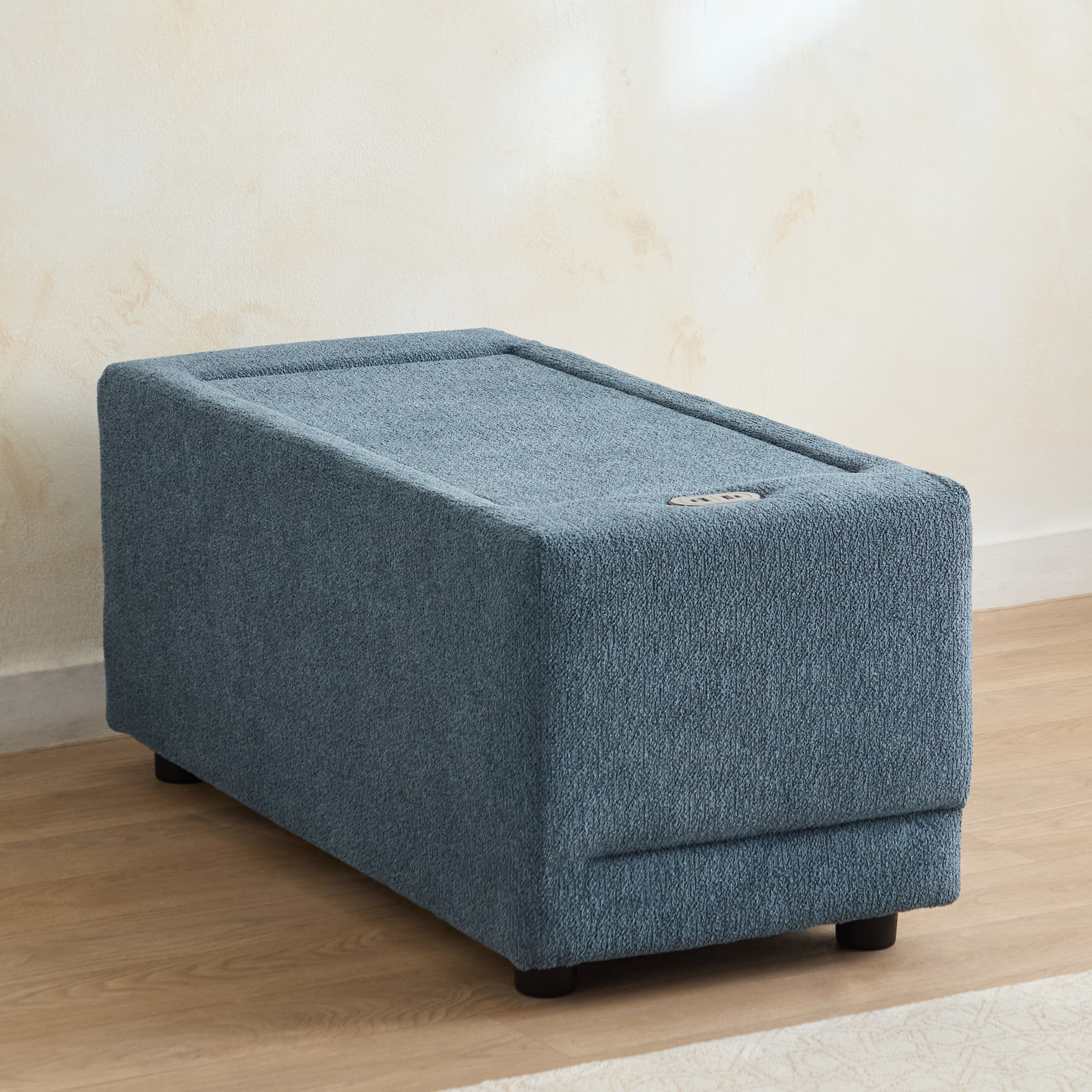 Flexa Acrylic Top Fabric Console with 1 USB Charging and 2 C-Type Charging Point-hbxlivingroom-sofasandarmchairs-modularsofas-image-1