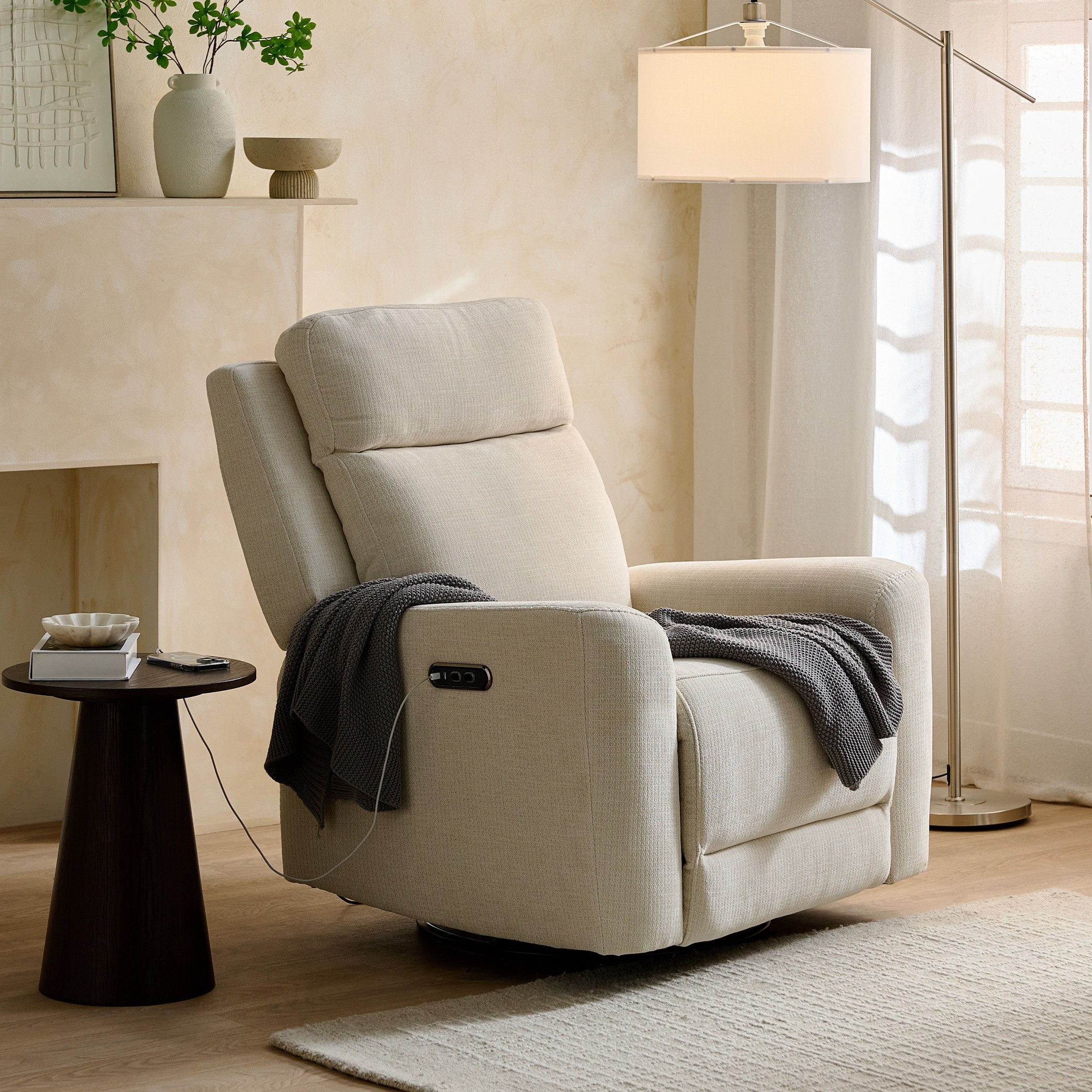 Branco Fabric Dual Electric Armchair Recliner with Swivel and Glider-hbxfurniture-sofasandarmchairs-reclinersofas-image-12