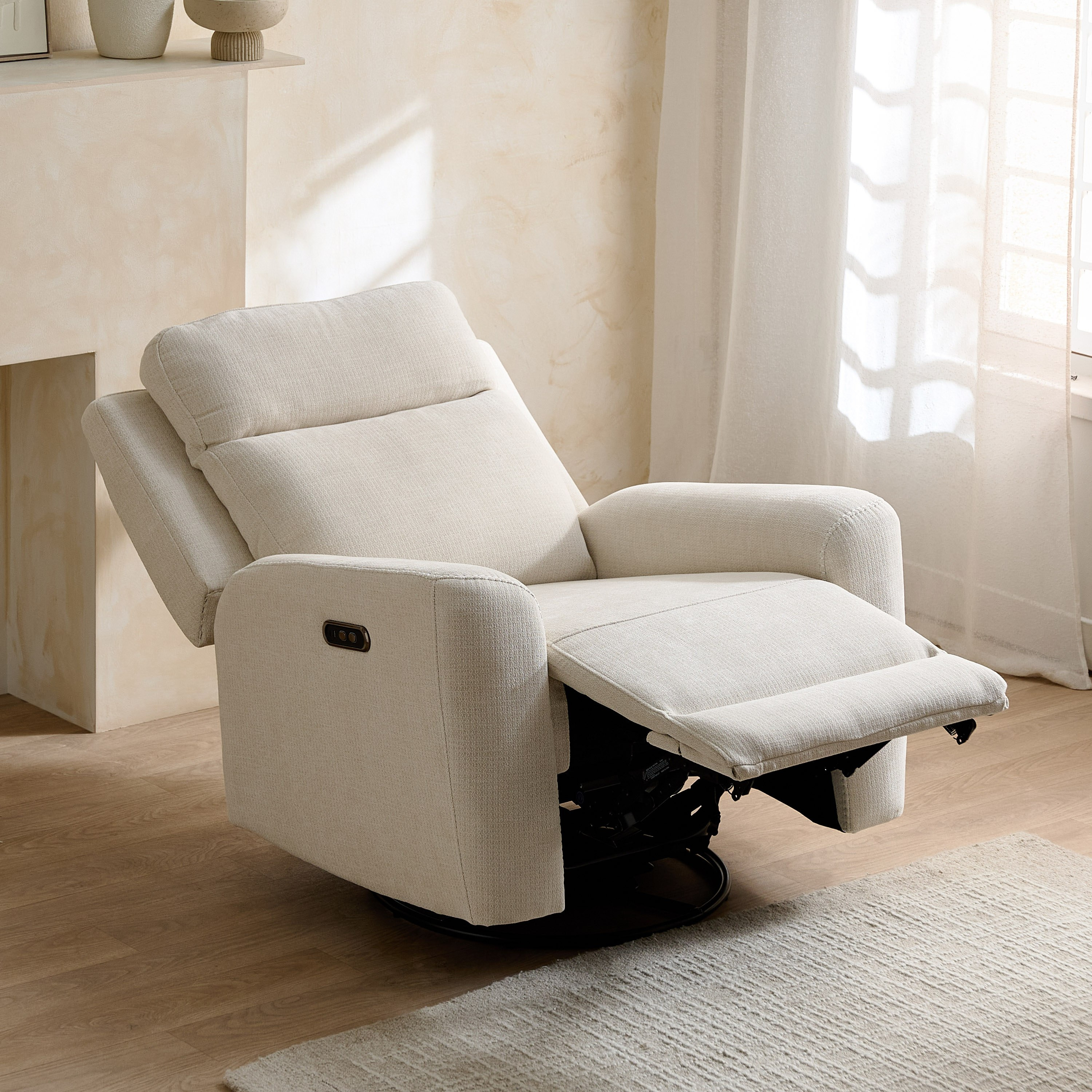 Branco Fabric Dual Electric Armchair Recliner with Swivel and Glider-hbxfurniture-sofasandarmchairs-reclinersofas-image-3