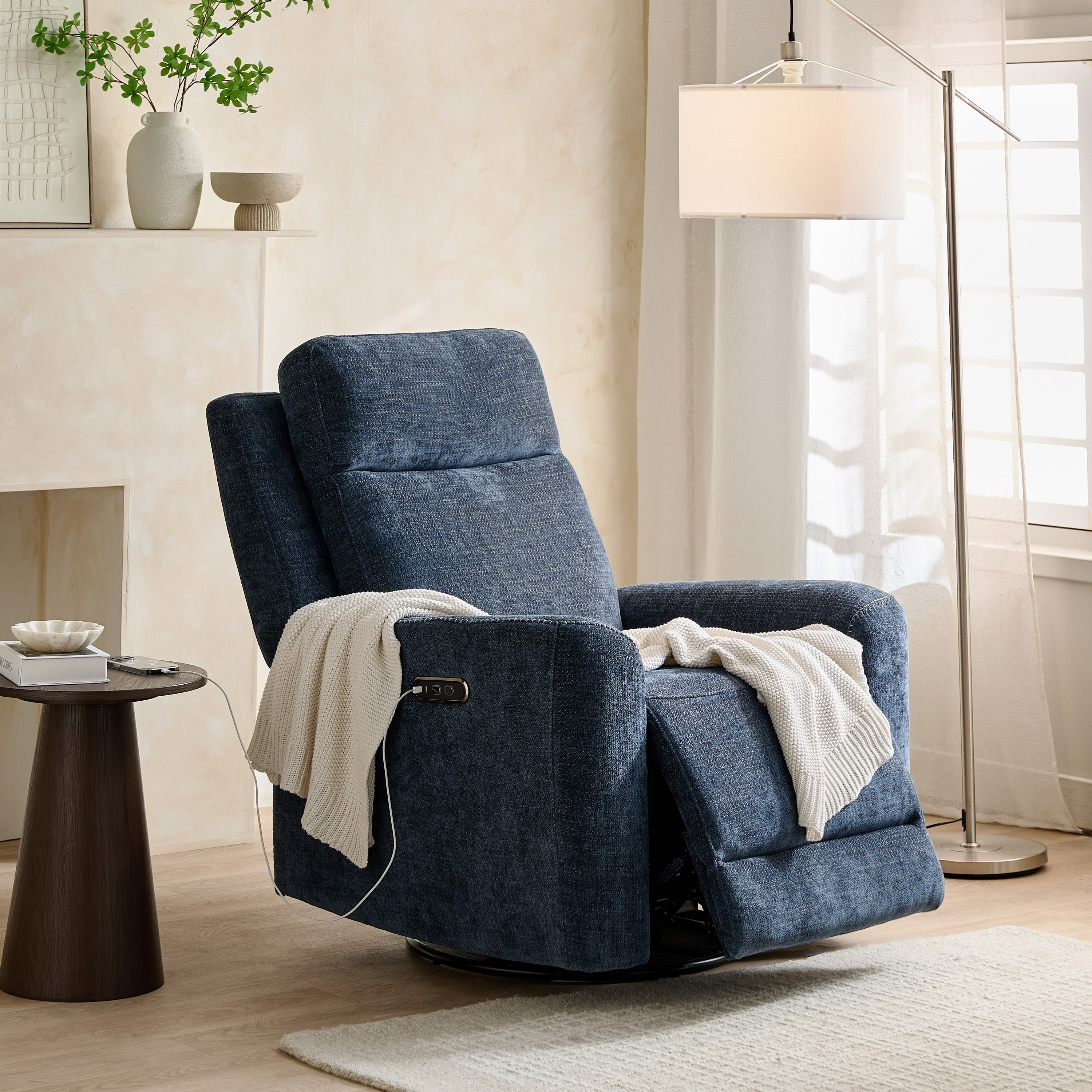 Branco Fabric Dual Electric Armchair Recliner with Swivel and Glider-hbxfurniture-sofasandarmchairs-reclinersofas-image-12