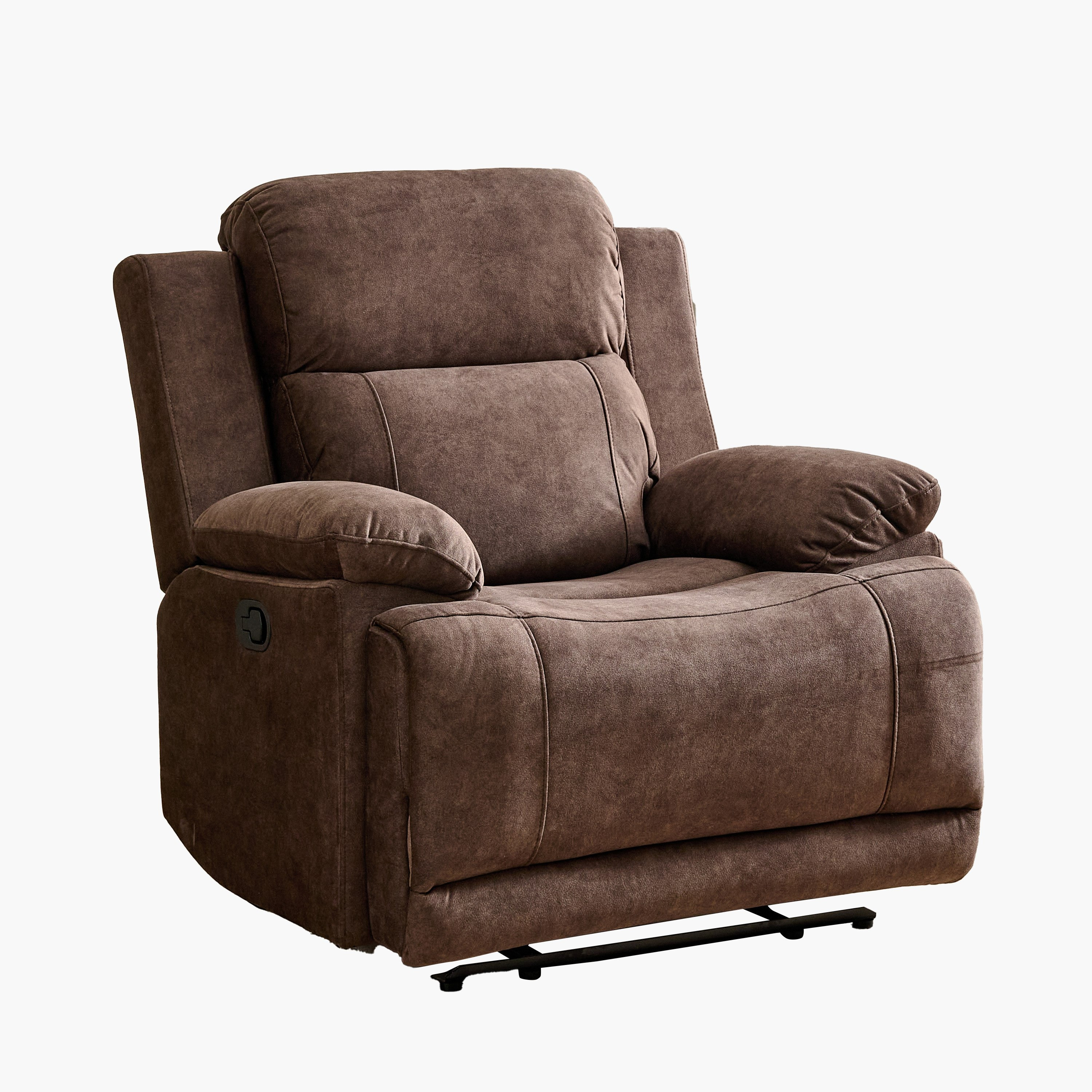 كرسي استرخاء قماش بمساند ذراعين قابل للإمالة يدويًا من ريفا-hbxfurniture-sofasandarmchairs-reclinersofas-image-12