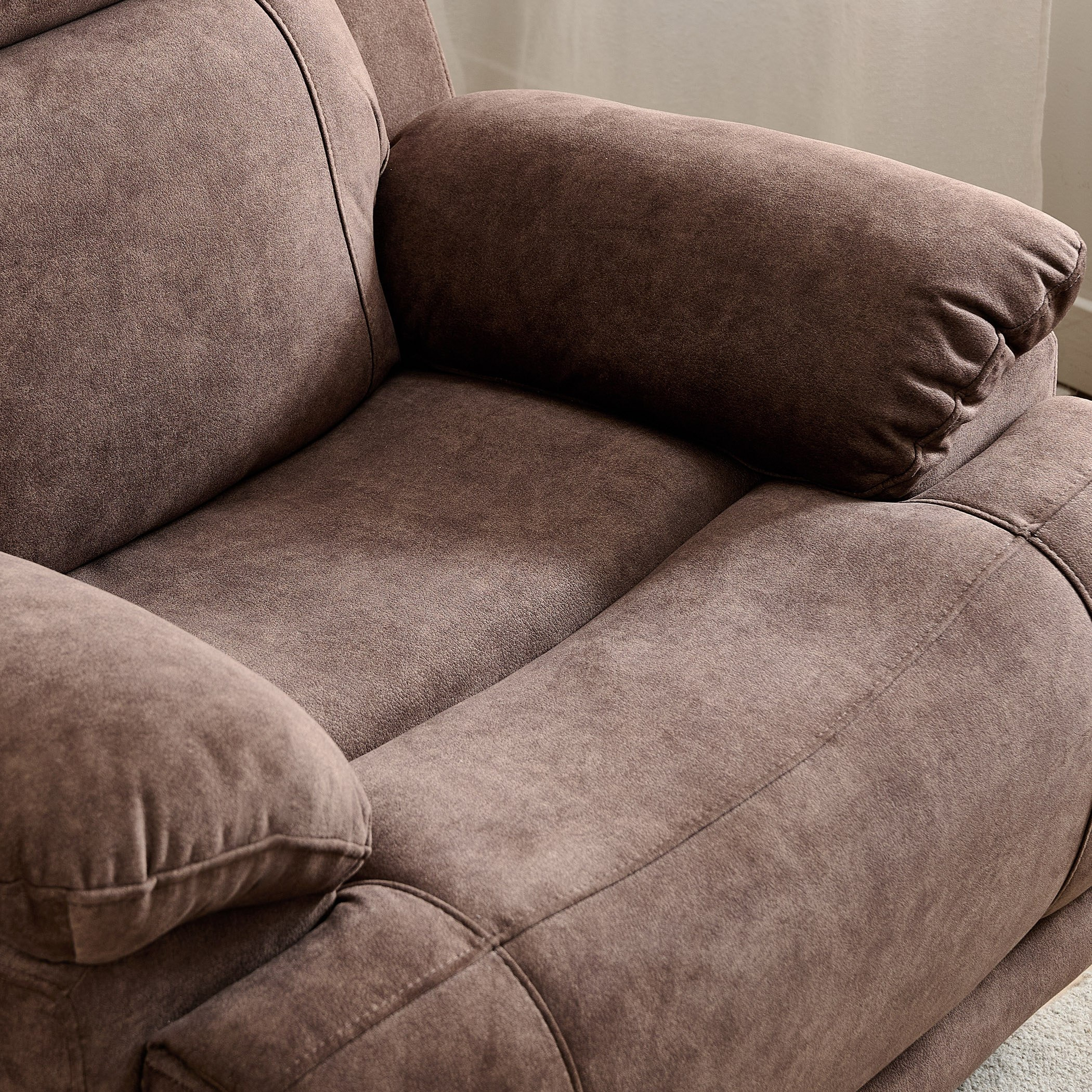 كرسي استرخاء قماش بمساند ذراعين قابل للإمالة يدويًا من ريفا-hbxfurniture-sofasandarmchairs-reclinersofas-image-6