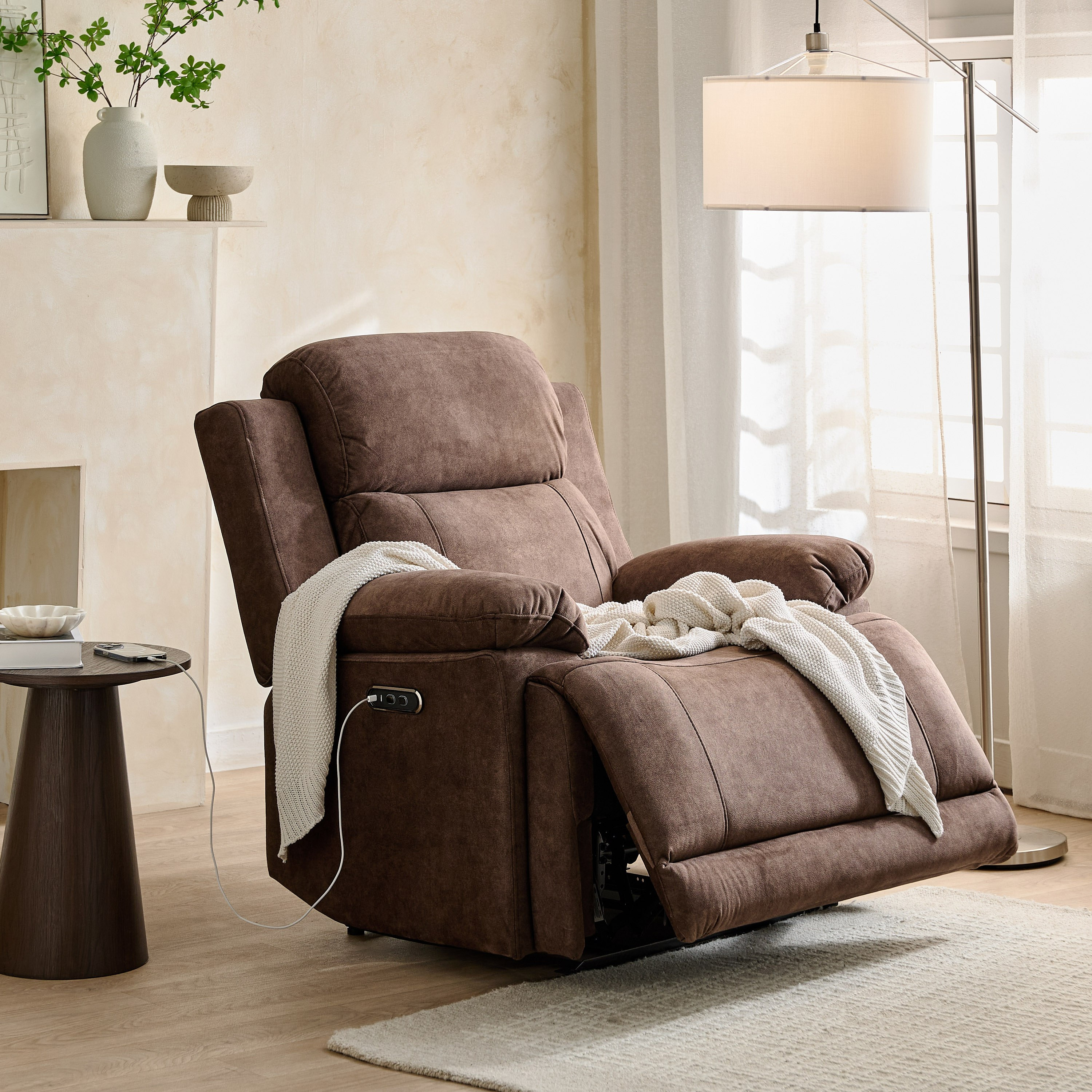 Reva Fabric Electric Power Armchair Recliner-hbxfurniture-sofasandarmchairs-reclinersofas-image-13