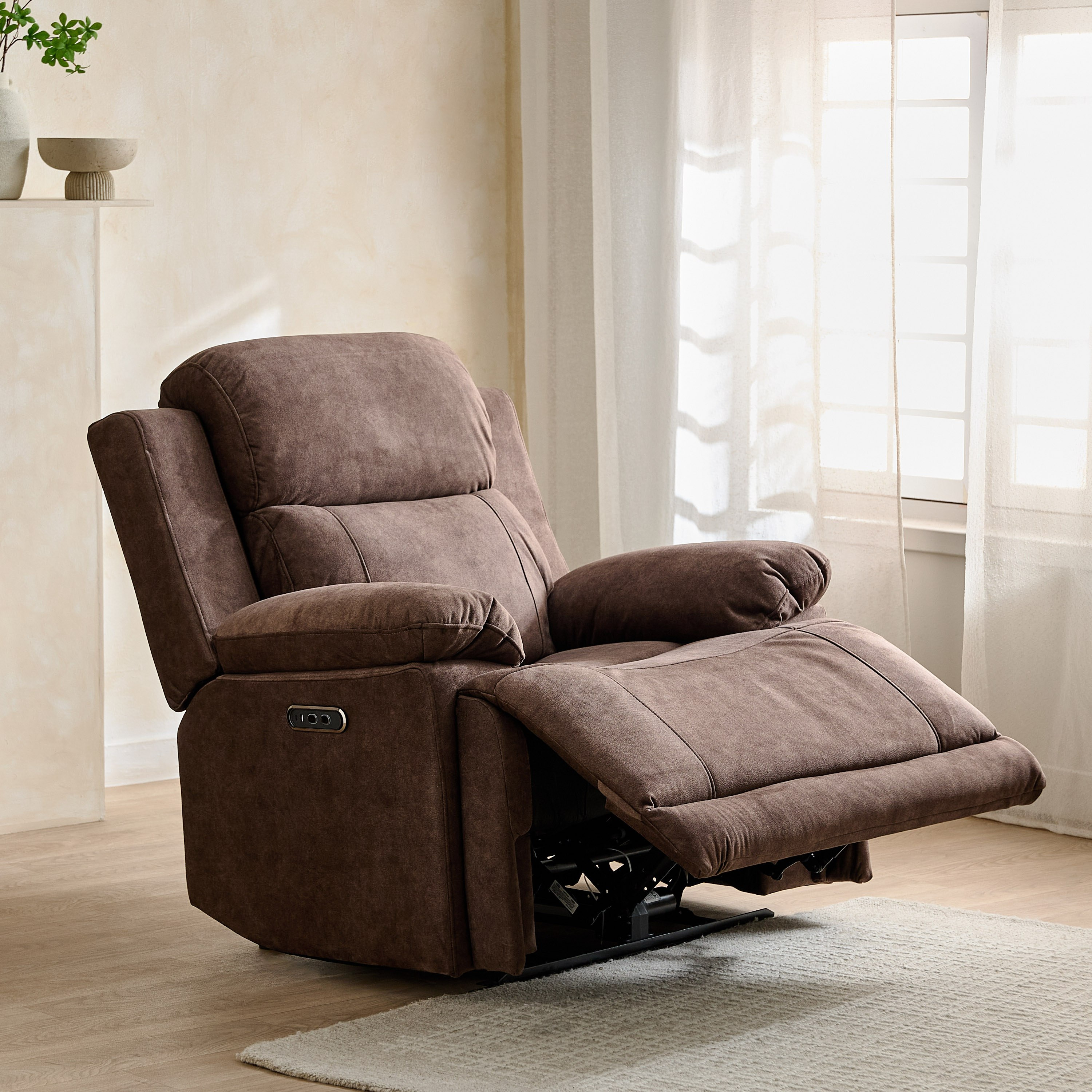 Reva Fabric Electric Power Armchair Recliner-hbxfurniture-sofasandarmchairs-reclinersofas-image-3