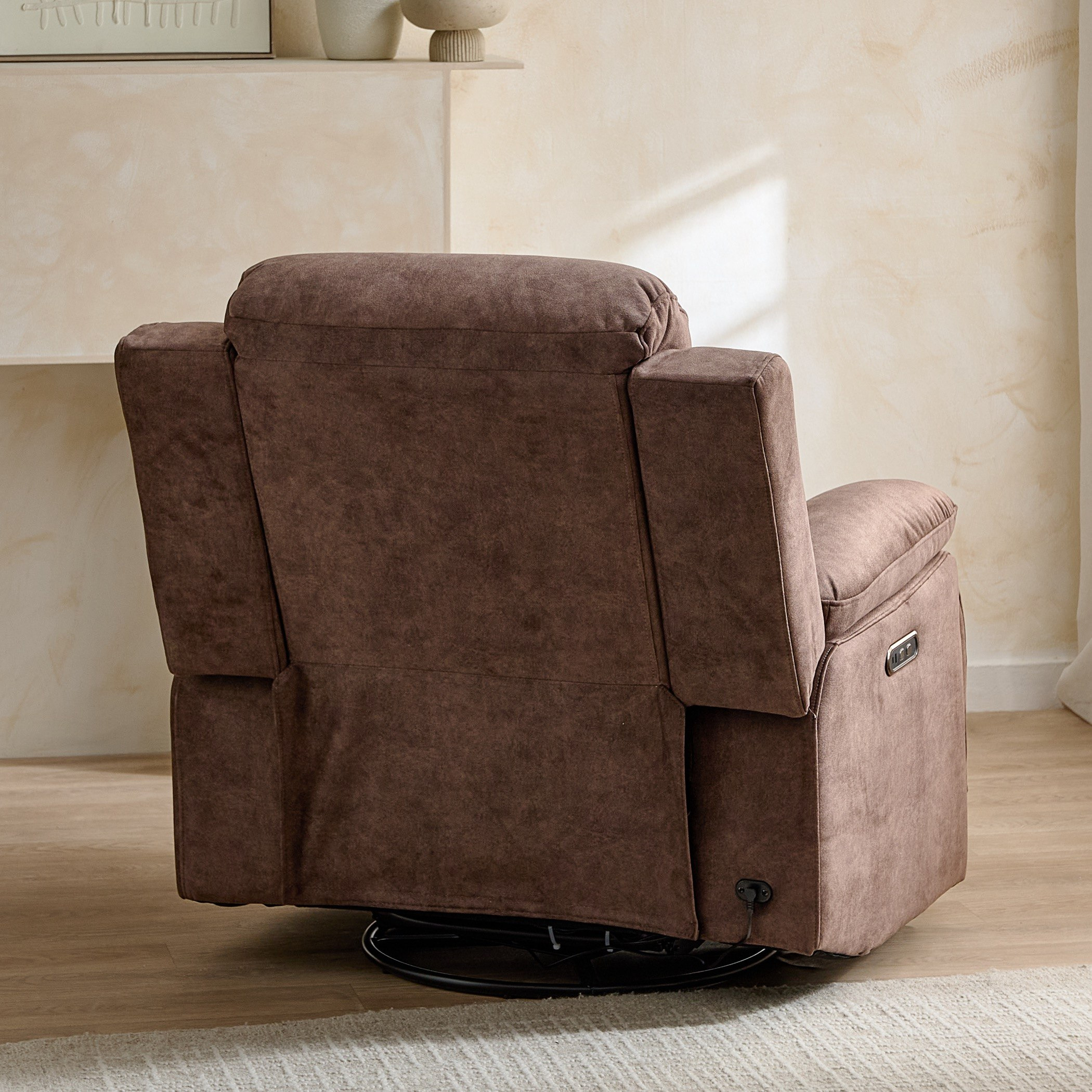 Reva Fabric Dual Electric Armchair Recliner with Swivel and Glider-hbxfurniture-sofasandarmchairs-reclinersofas-image-6