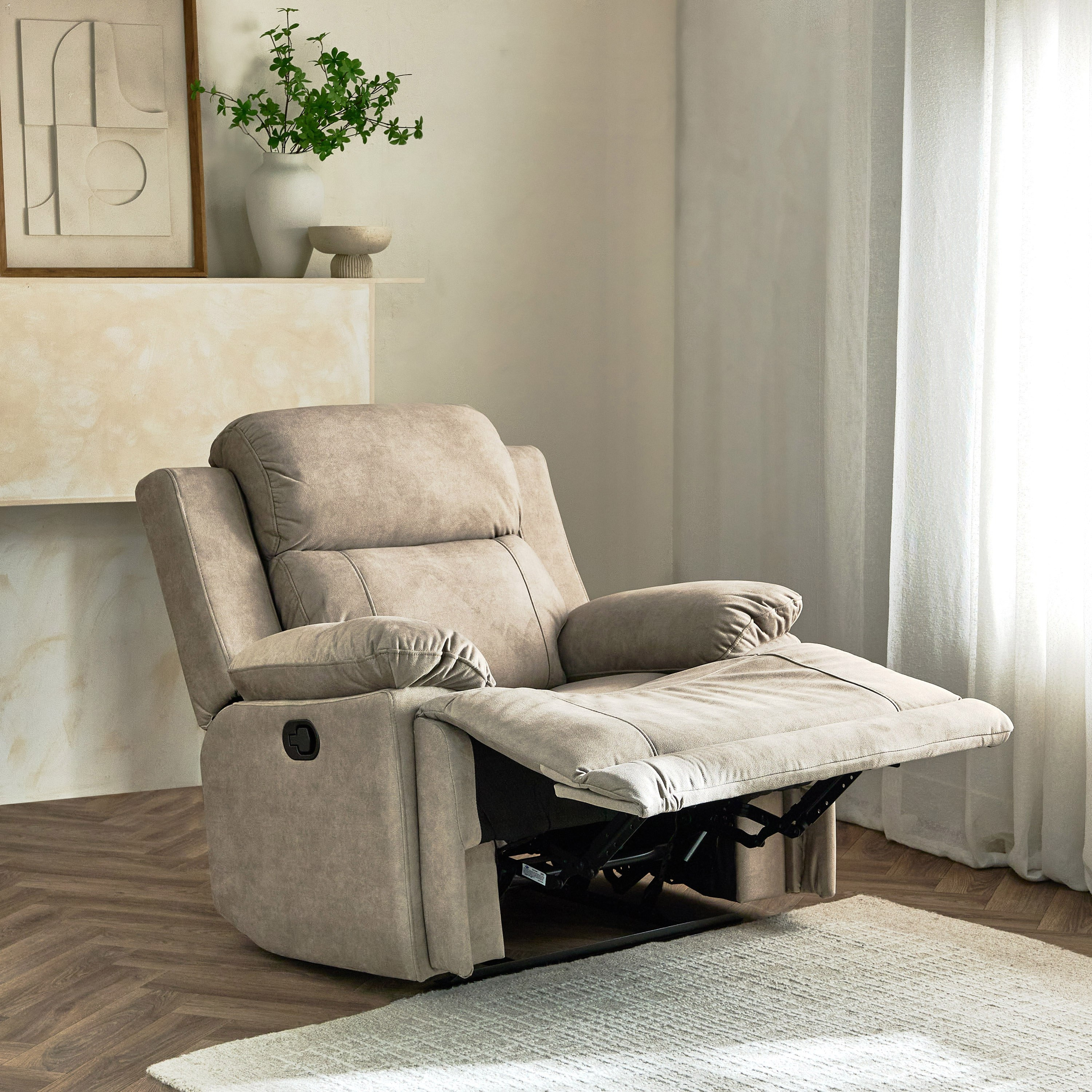 Reva Manual Fabric Armchair Recliner-hbxfurniture-sofasandarmchairs-reclinersofas-image-2