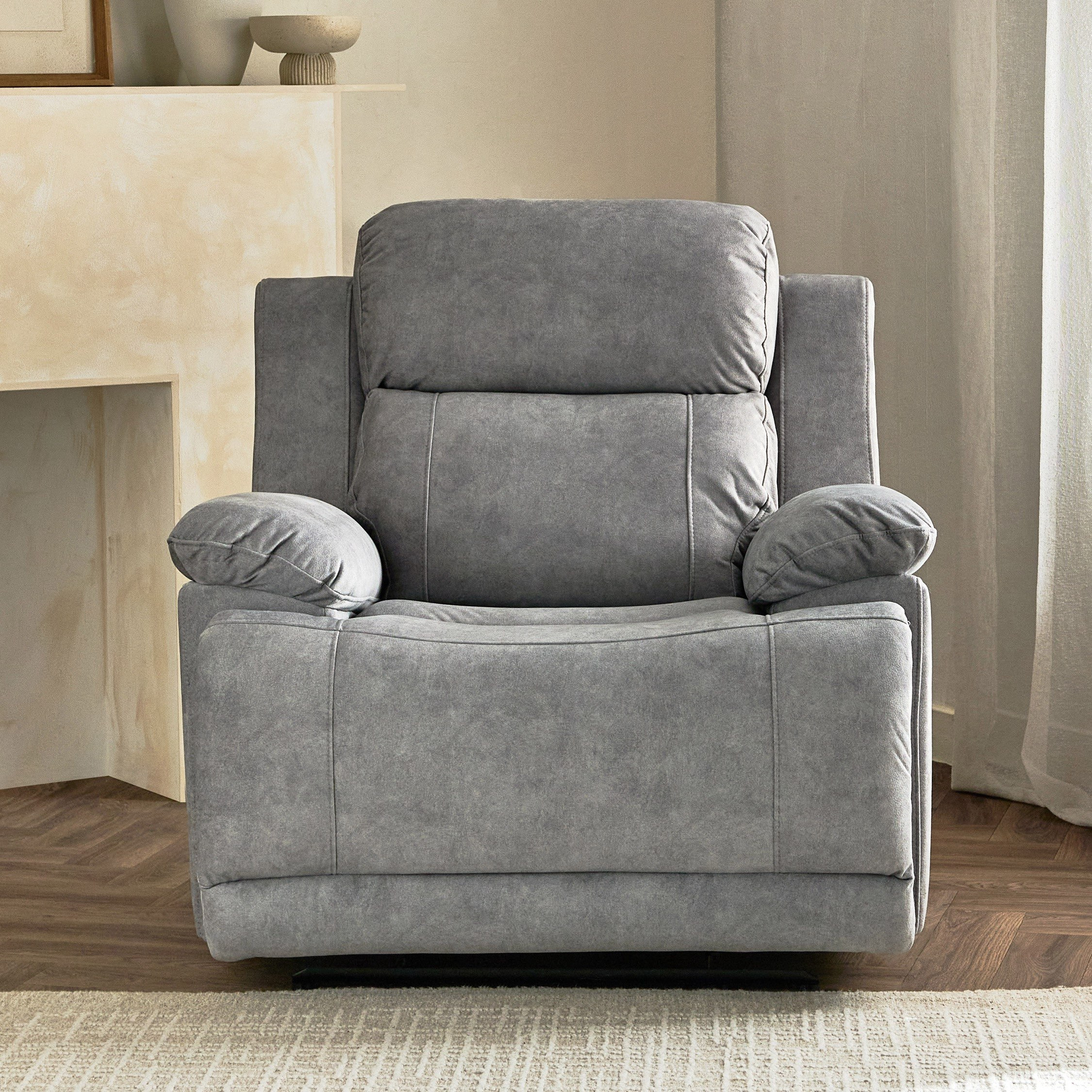 Reva Fabric Manual Armchair Recliner-hbxfurniture-sofasandarmchairs-reclinersofas-image-3