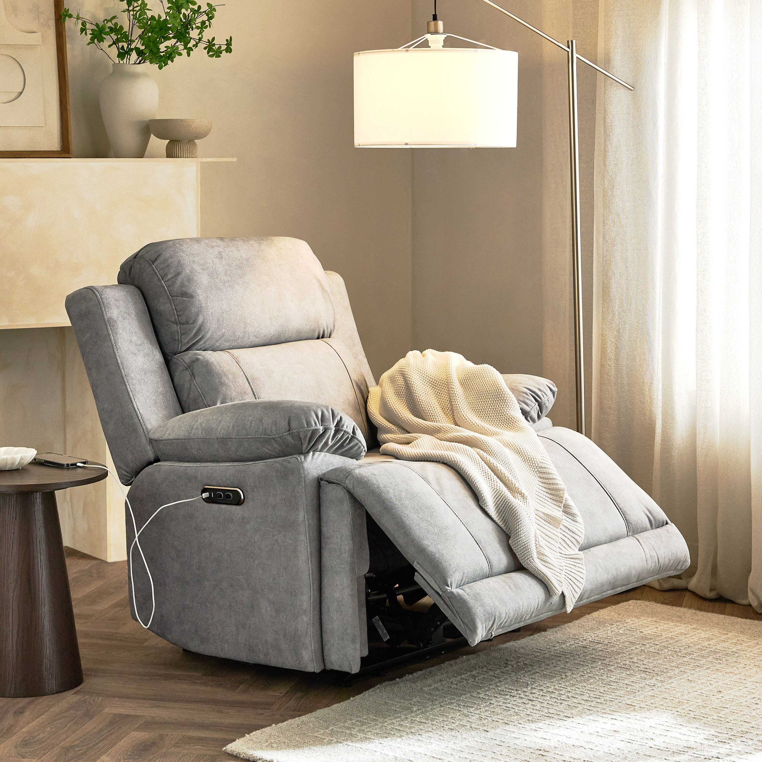 Reva Fabric Electric Power Recliner Armchair-hbxfurniture-sofasandarmchairs-reclinersofas-image-12