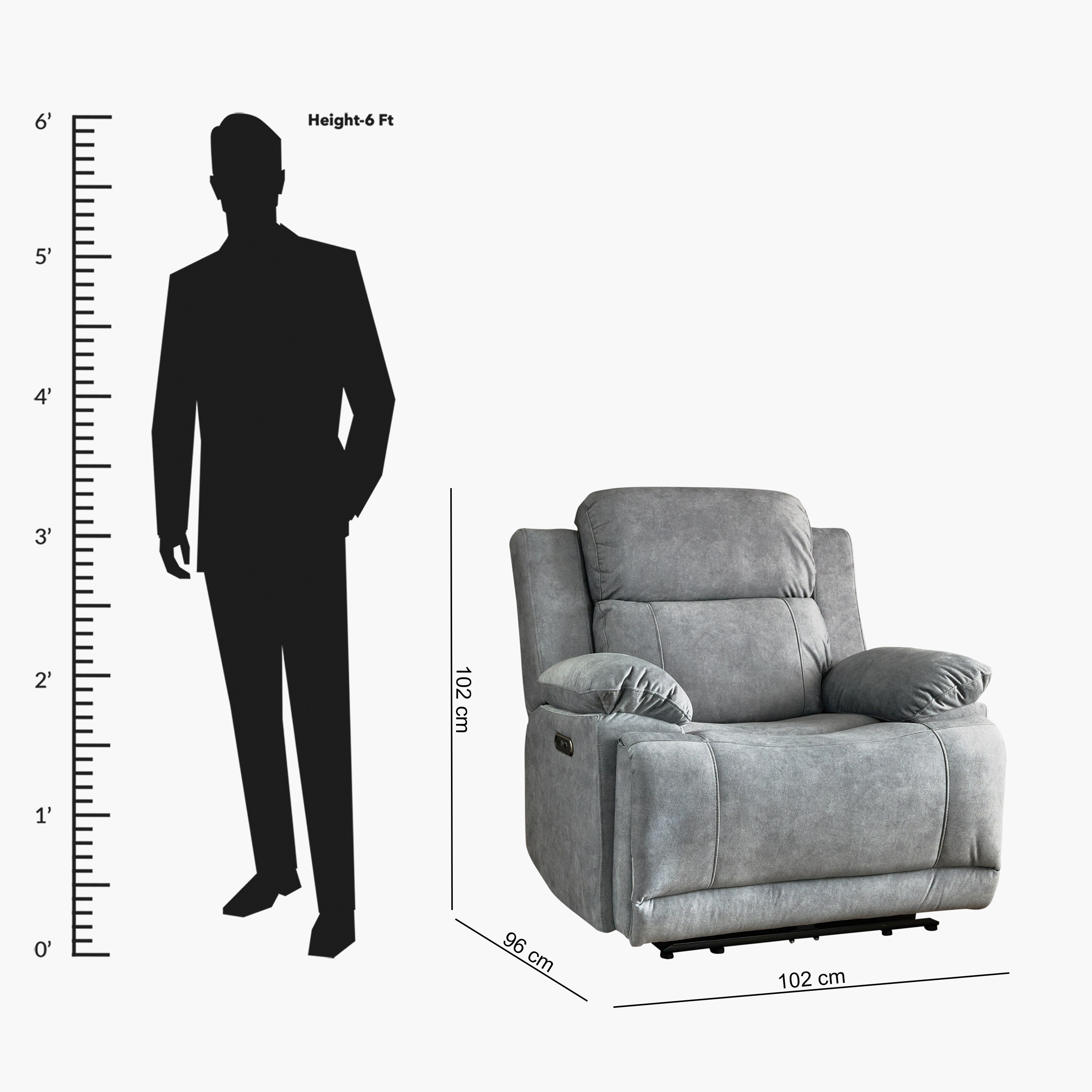 Reva Fabric Electric Power Recliner Armchair-hbxfurniture-sofasandarmchairs-reclinersofas-image-14