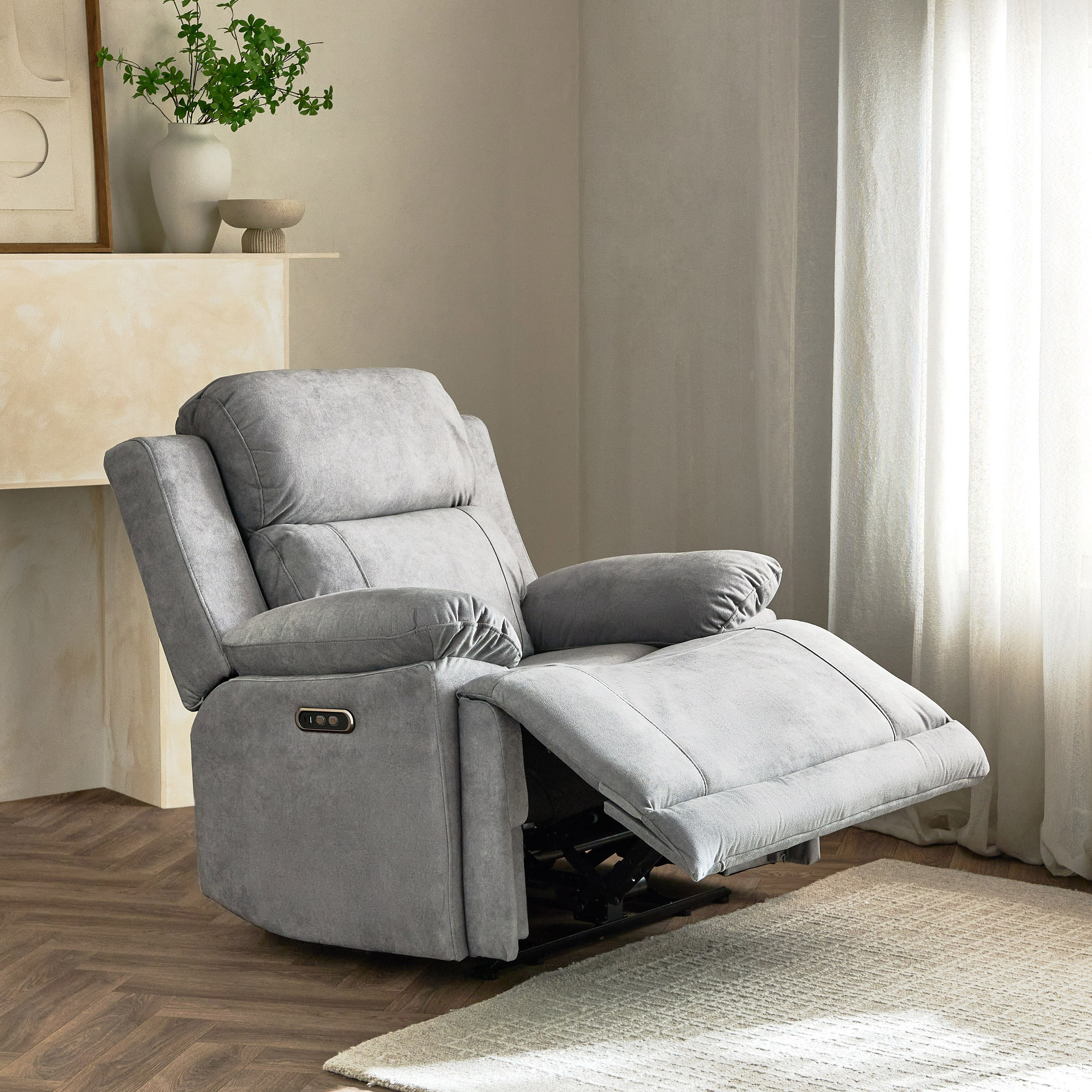 Reva Fabric Electric Power Recliner Armchair-hbxfurniture-sofasandarmchairs-reclinersofas-image-3