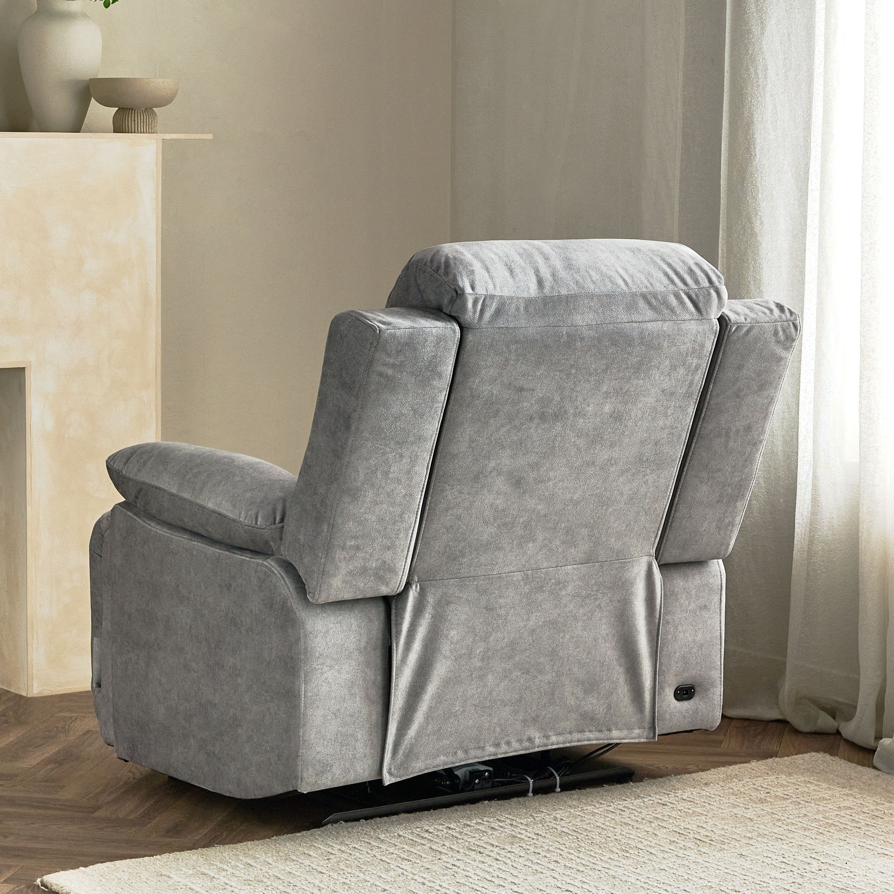 Reva Fabric Electric Power Recliner Armchair-hbxfurniture-sofasandarmchairs-reclinersofas-image-6