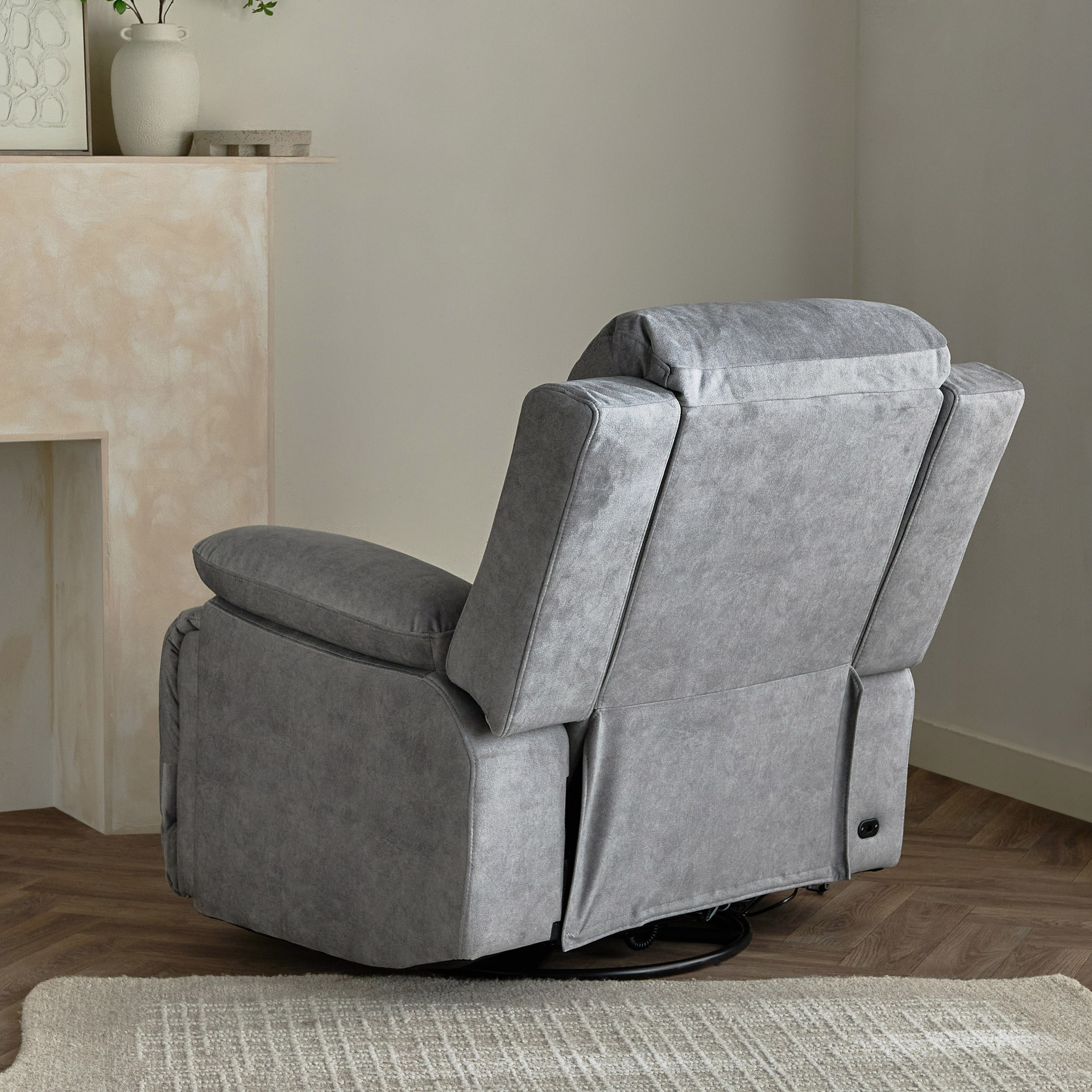 Reva Fabric Dual Electric Power Armchair Recliner with Swivel and Glider-hbxfurniture-sofasandarmchairs-reclinersofas-image-6