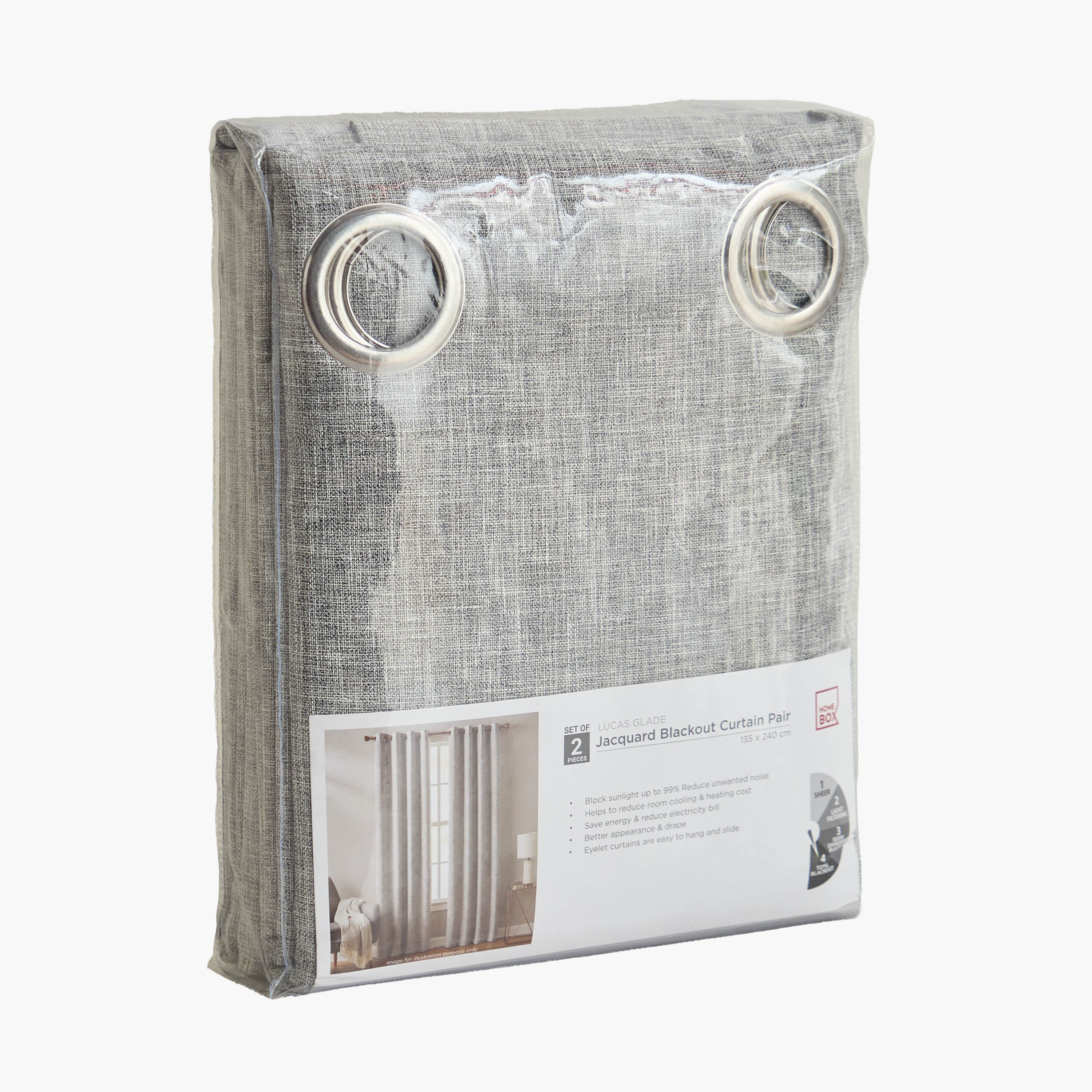 Lucas Glade 2-Piece Jacquard Blackout Curtain Set - 135x240 cm-hbxhomeware-hbxdecorandfurnishings-image-4