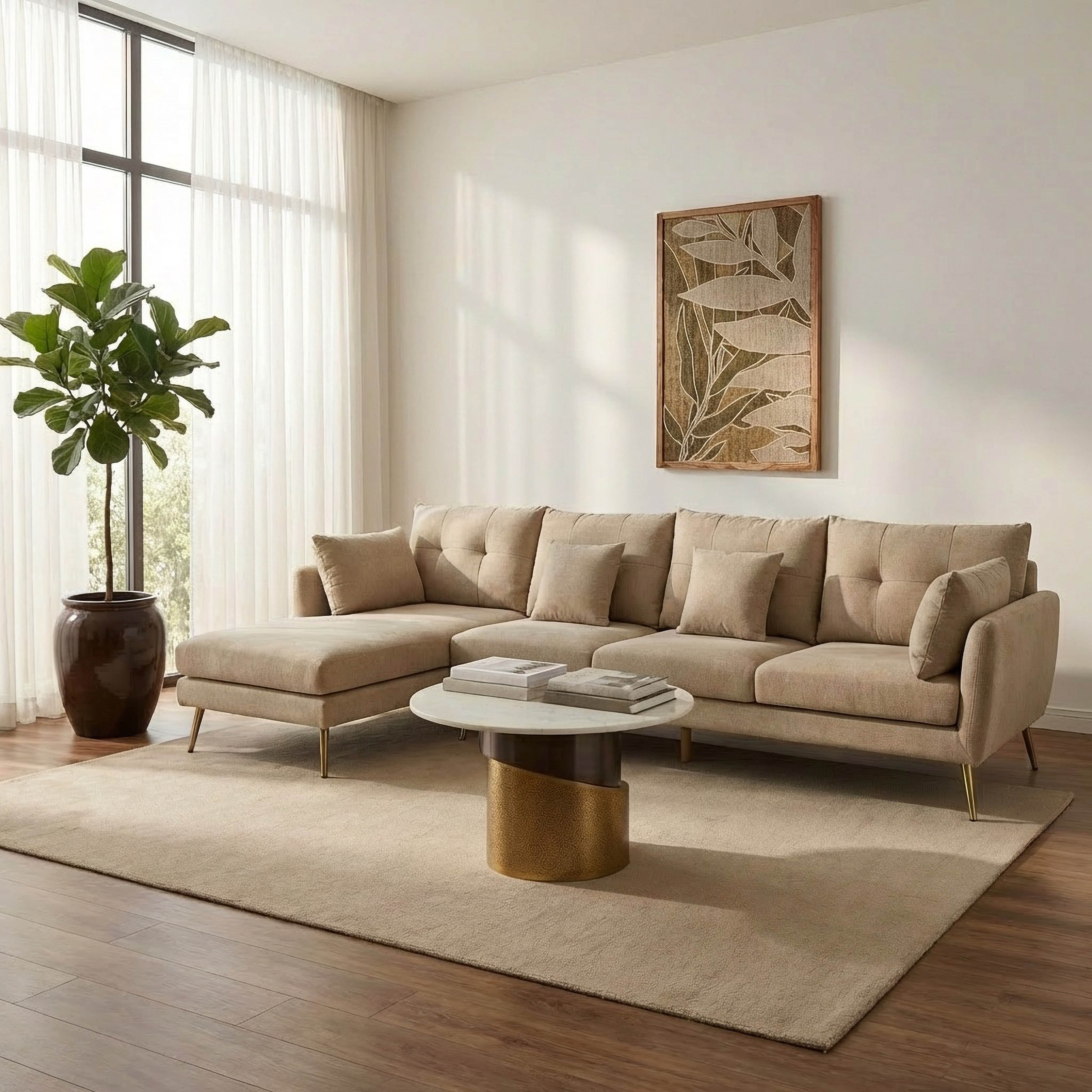 Waver 5-Seater Left Corner Fabric Sofa with 4 Cushions-hbxlivingroom-sofasandarmchairs-sofas-image-5