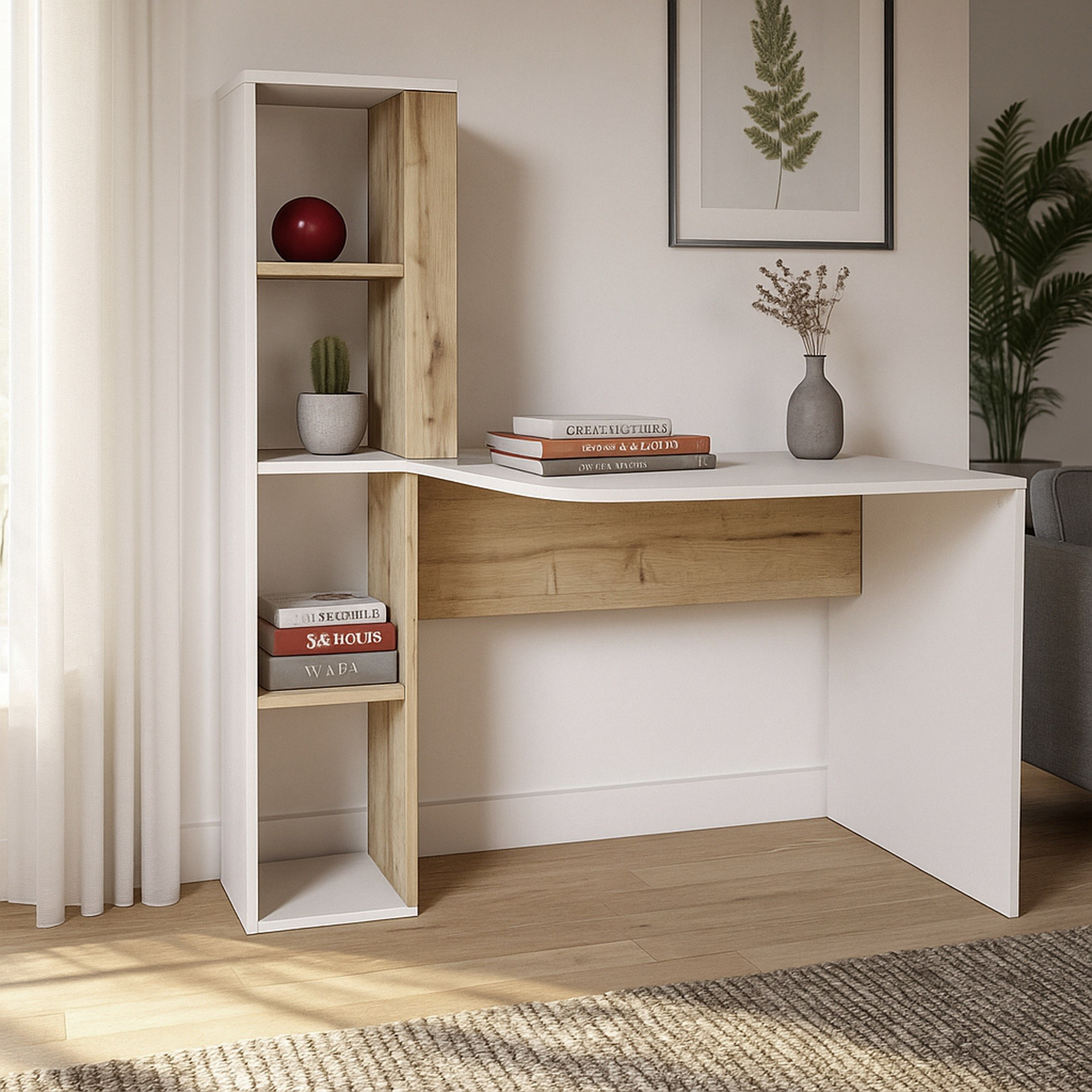 Modulix Ester Study Desk with Bookcase-hbxfurniture-office-desks-image-5