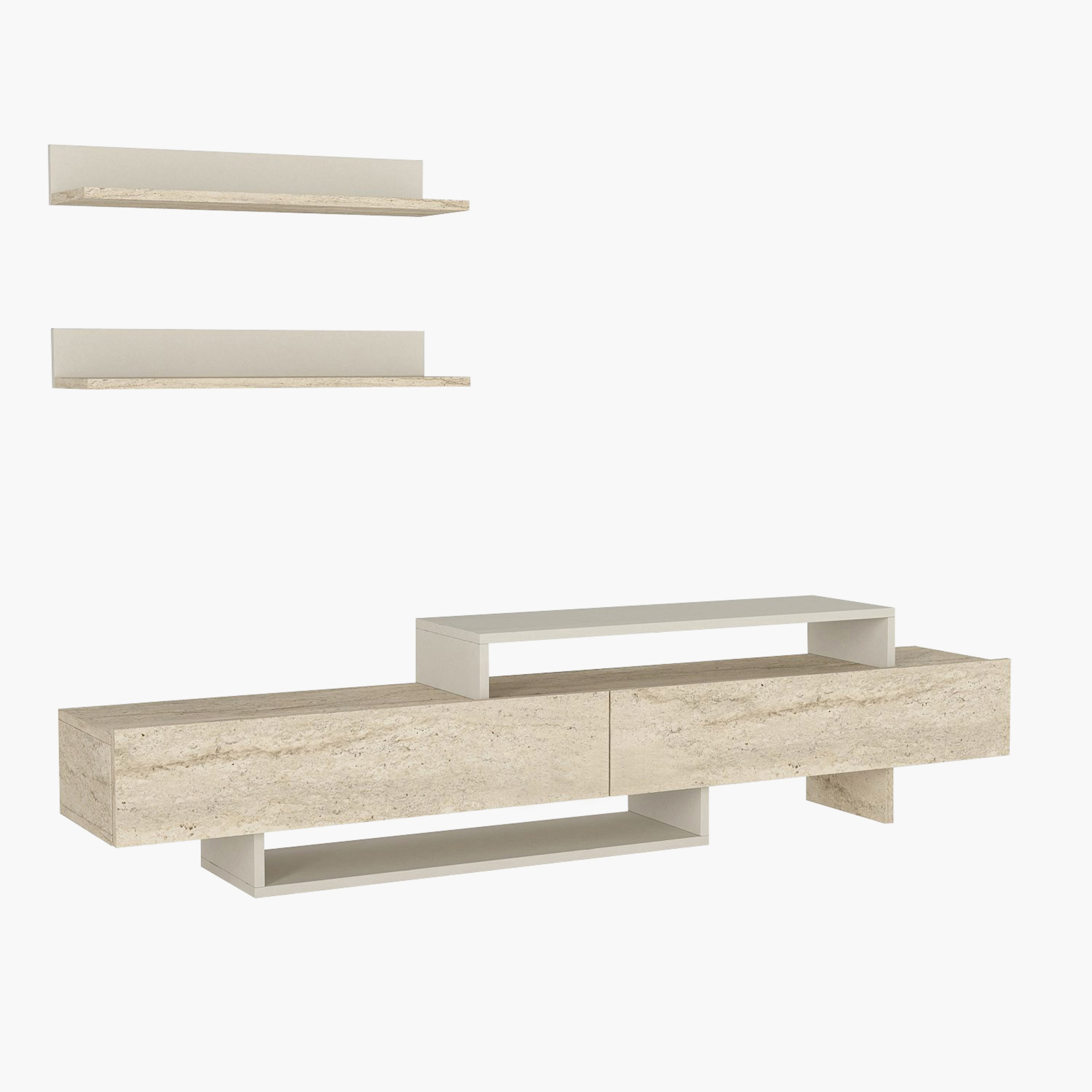 Modulix Nirvana 1.8 Meter TV Unit with Wall Mounted Shelves for TVs upto 49 inches-hbxlivingroom-mediaunitsandstorage-tvunits-image-5