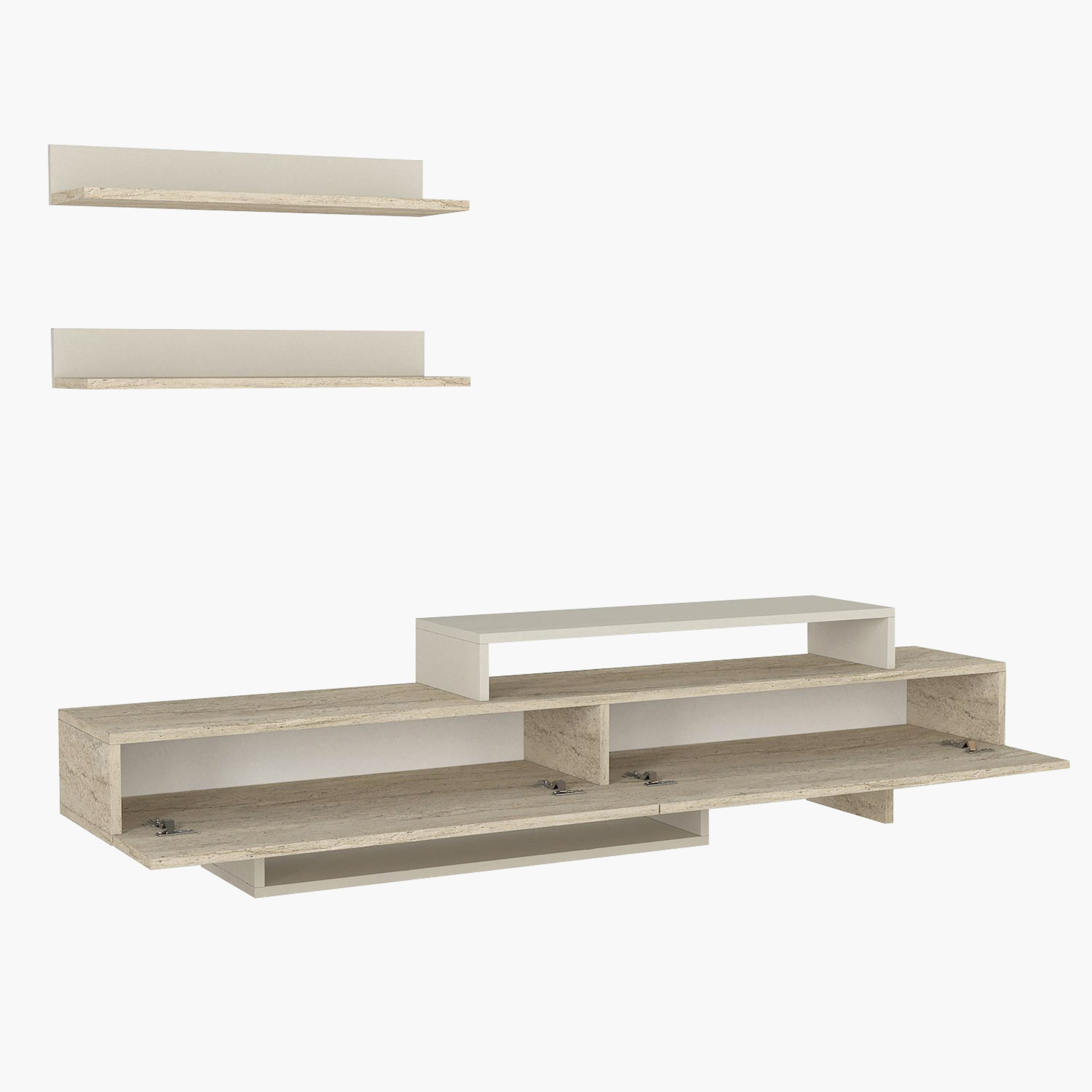 Modulix Nirvana 1.8 Meter TV Unit with Wall Mounted Shelves for TVs upto 49 inches-hbxlivingroom-mediaunitsandstorage-tvunits-image-6