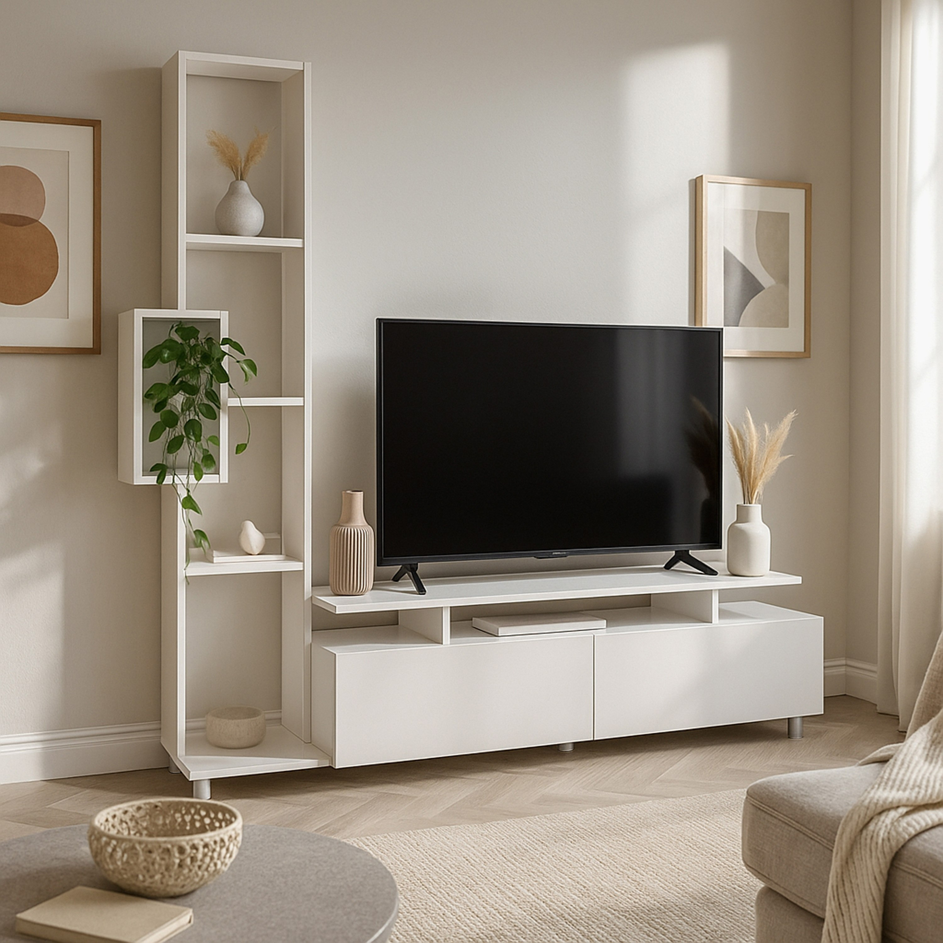 وحدة حائط 1.7 متر لأجهزة التلفزيون حتى 52 بوصة من موديوليكس سيمونا-hbxlivingroom-mediaunitsandstorage-wallunits-image-1