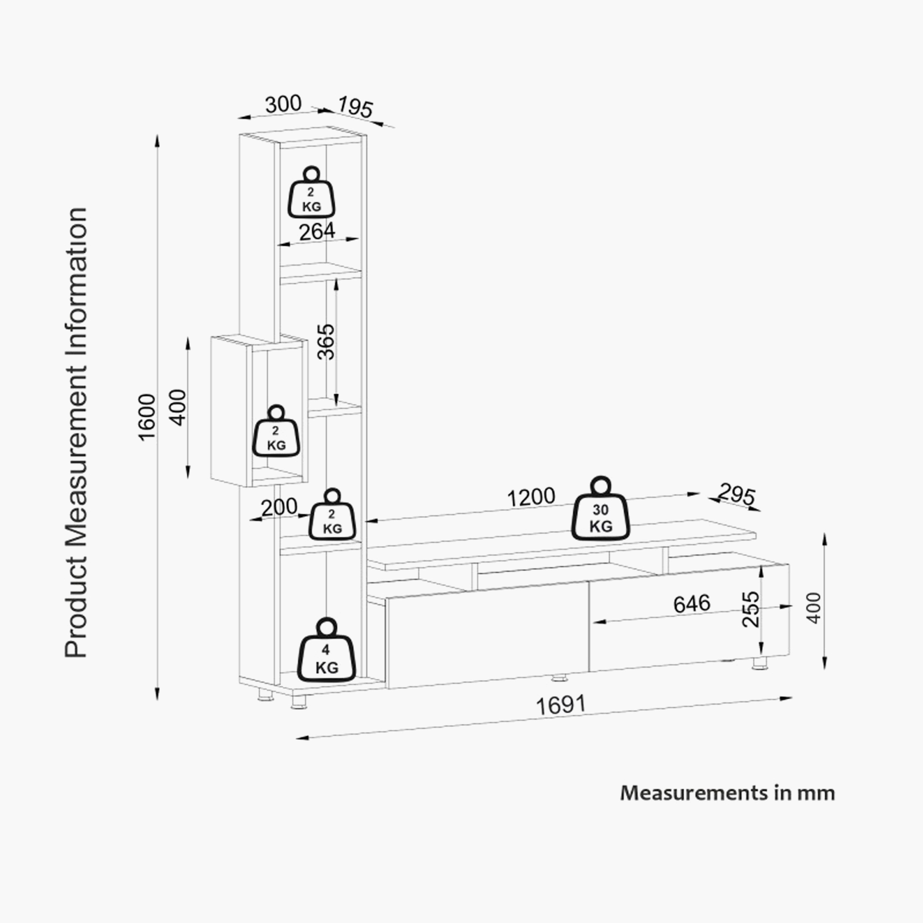 وحدة حائط 1.7 متر لأجهزة التلفزيون حتى 52 بوصة من موديوليكس سيمونا-hbxlivingroom-mediaunitsandstorage-wallunits-image-8