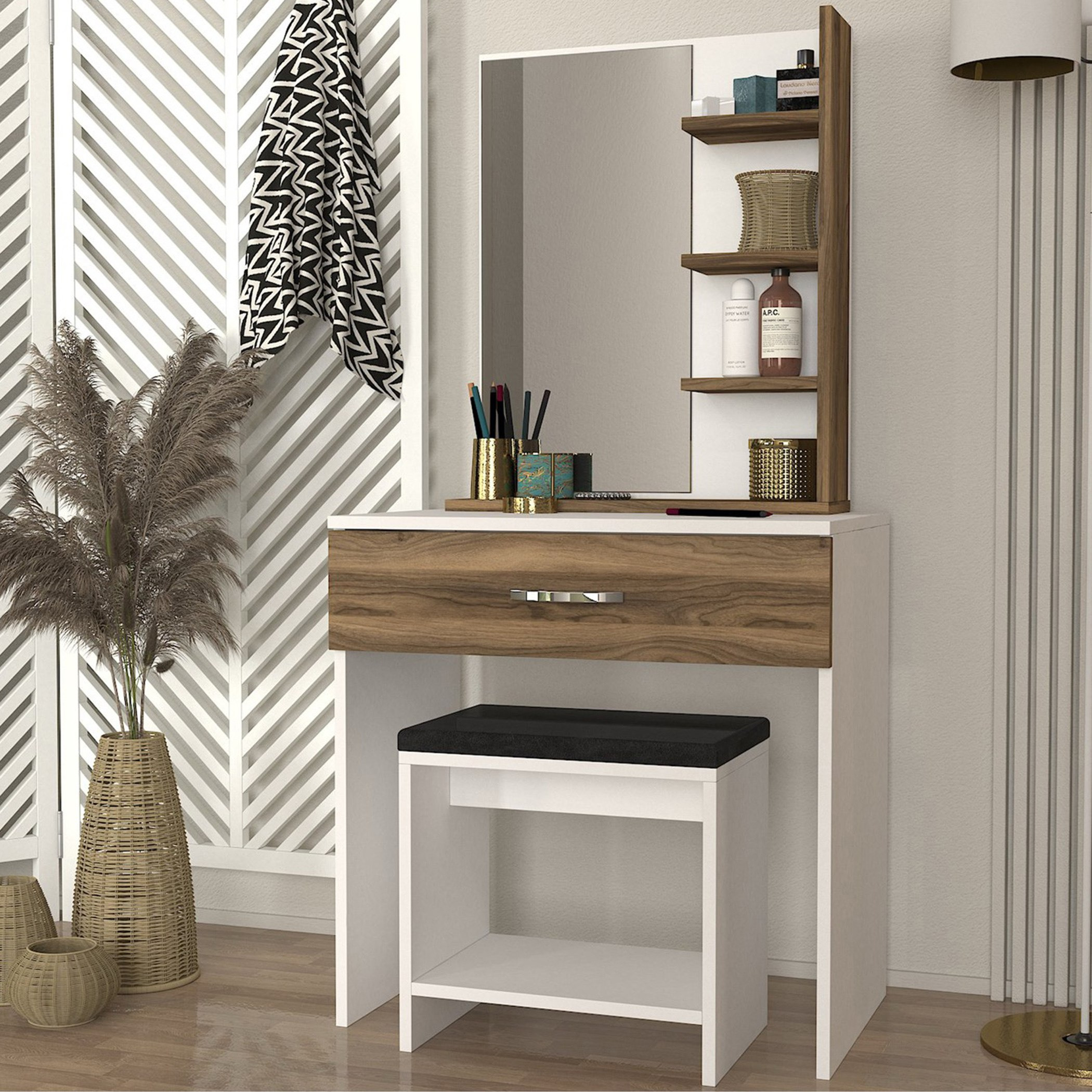 تسريحة بمرآة من موديوليكس أوليفيا-hbxfurniture-bedroom-dressersandmirrors-image-1
