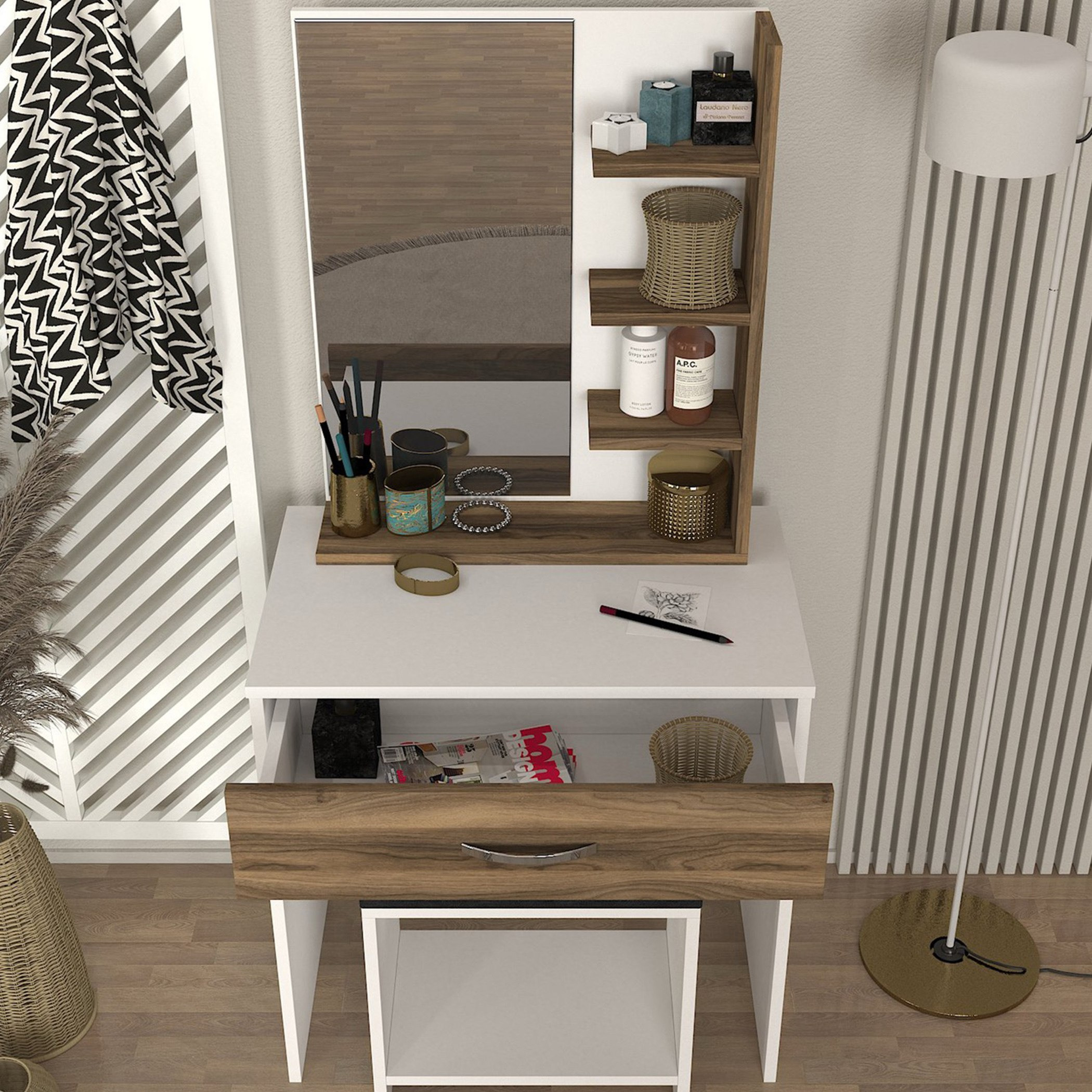 تسريحة بمرآة من موديوليكس أوليفيا-hbxfurniture-bedroom-dressersandmirrors-image-6